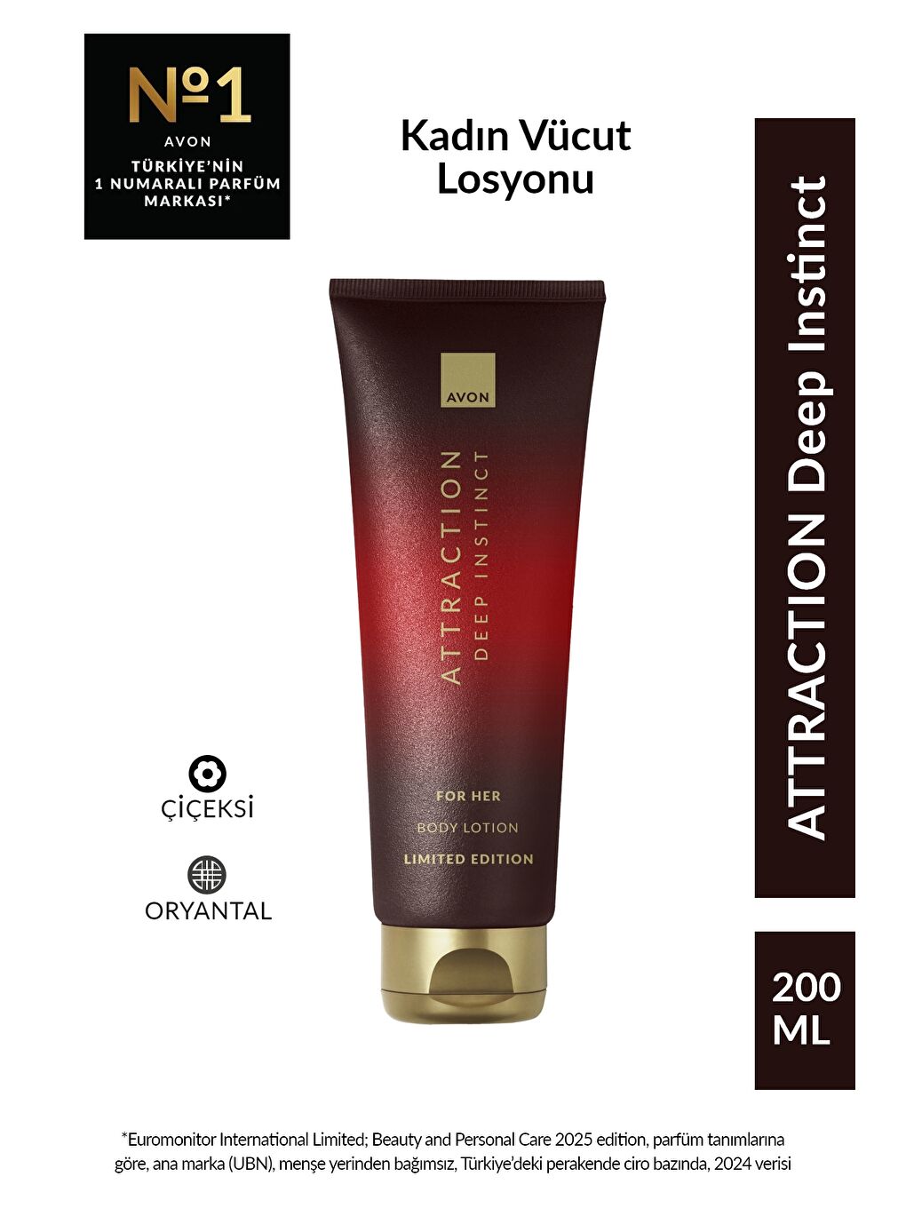 Attraction Deep Instinct Kadın Vücut Losyonu 125 Ml.-1