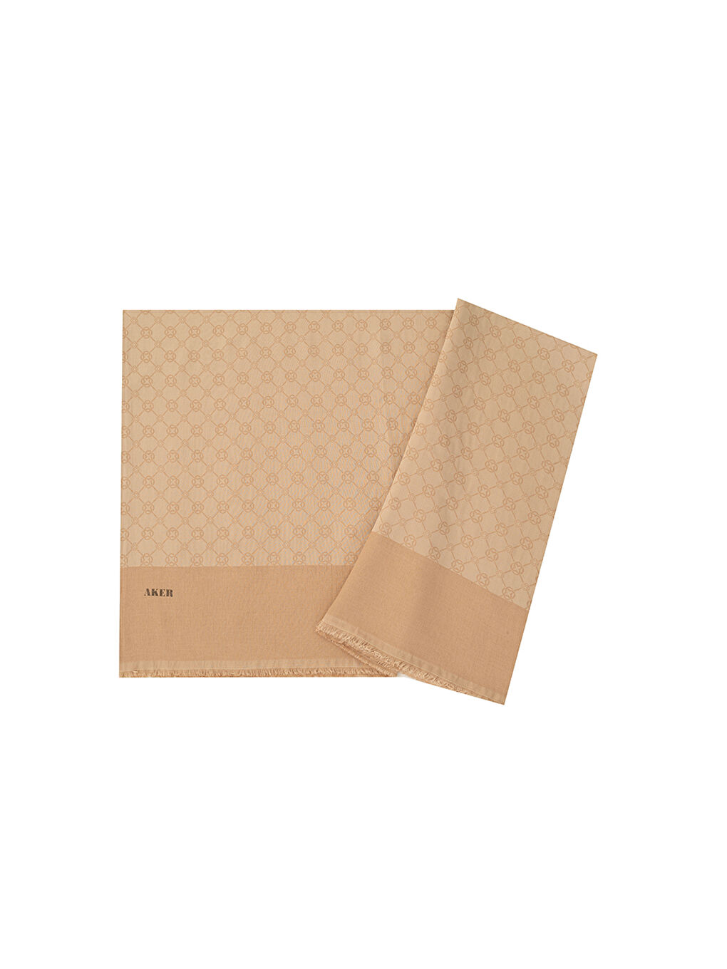 Bej 75X190 Cm 1090100 Elegance Monogram Şal