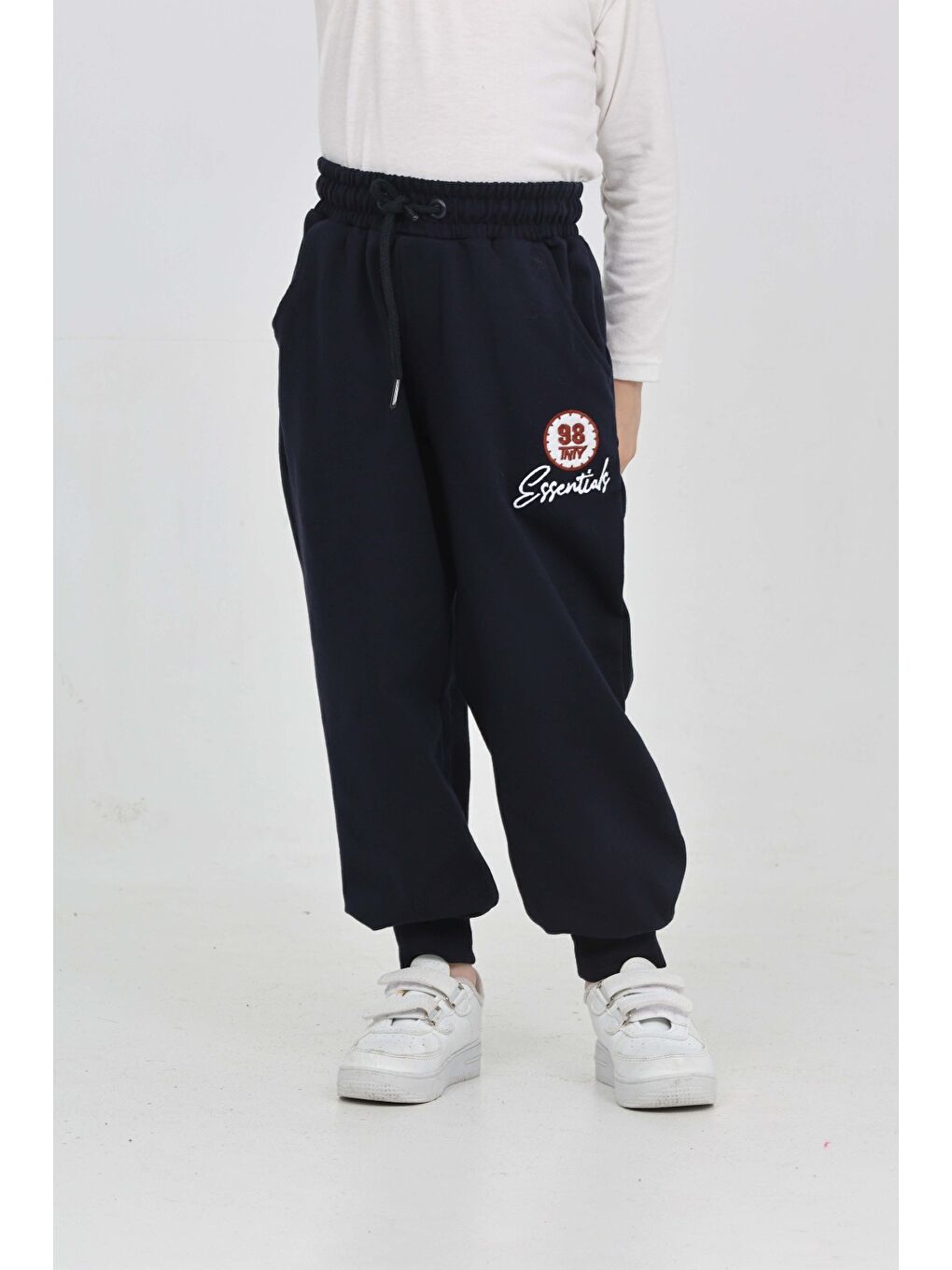 Lacivert Erkek Çocuk 98 Nakışlı Eşofman Alt-2