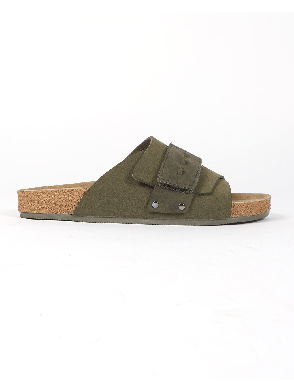 Haki Erkek Yazlık Bant Detaylı Terlik - CRUZ-1