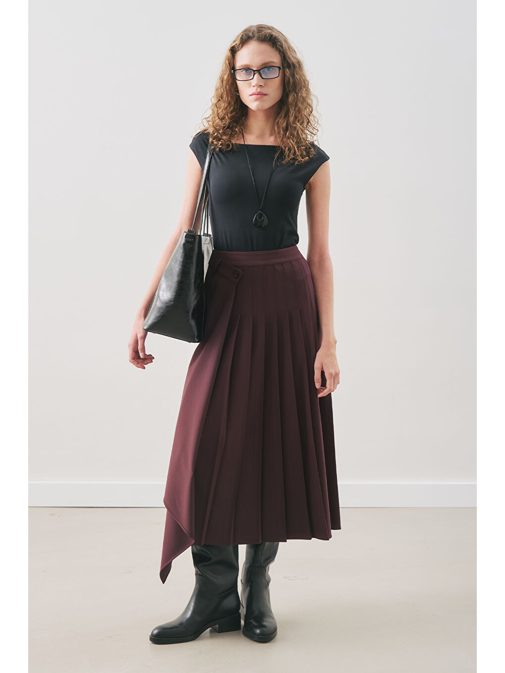 Anvelop Piliseli Etek Bordo-2