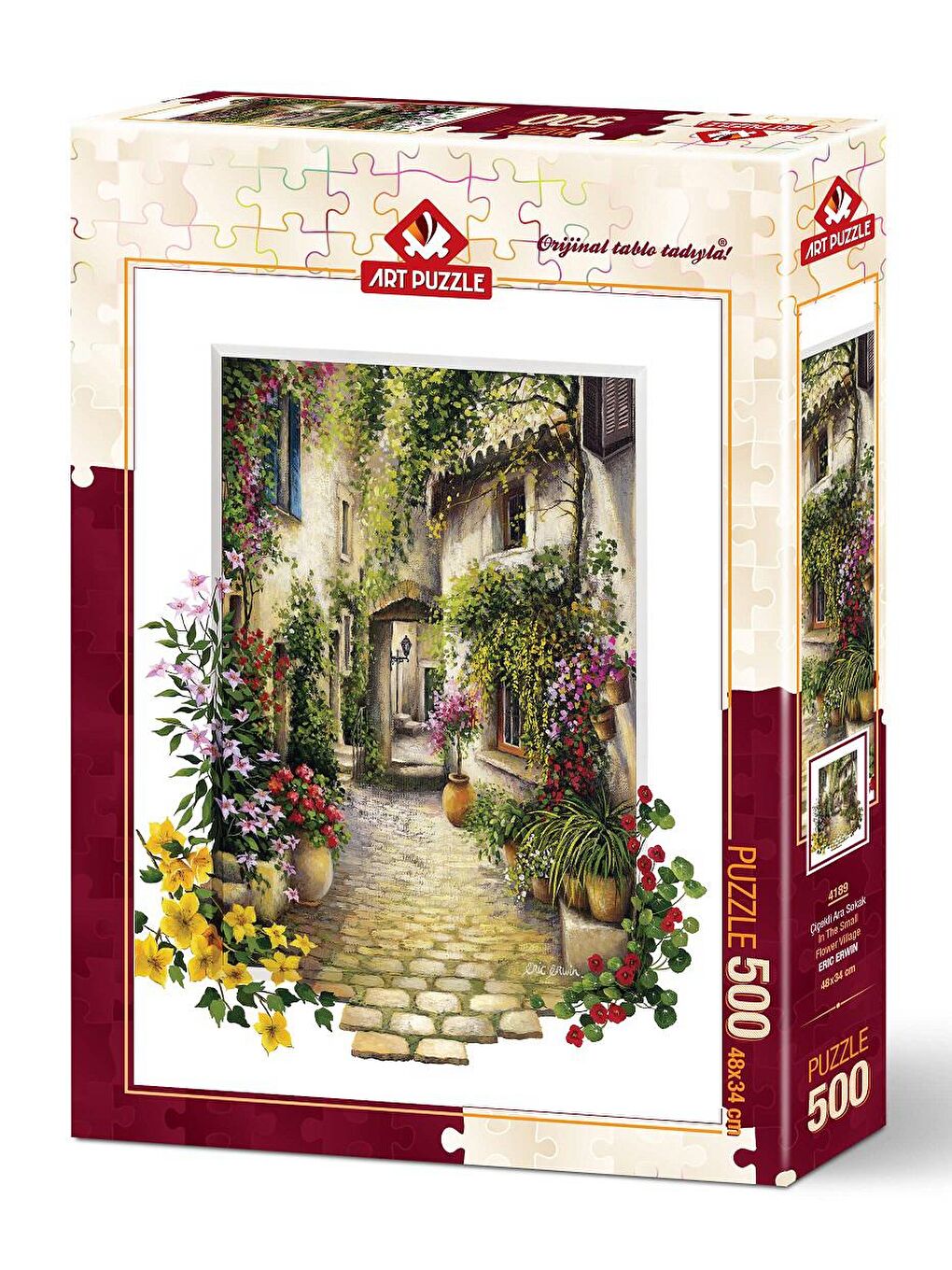 Art Puzzle Karışık 500 Parça Puzzle Çiçekli Ara Sokak - 1