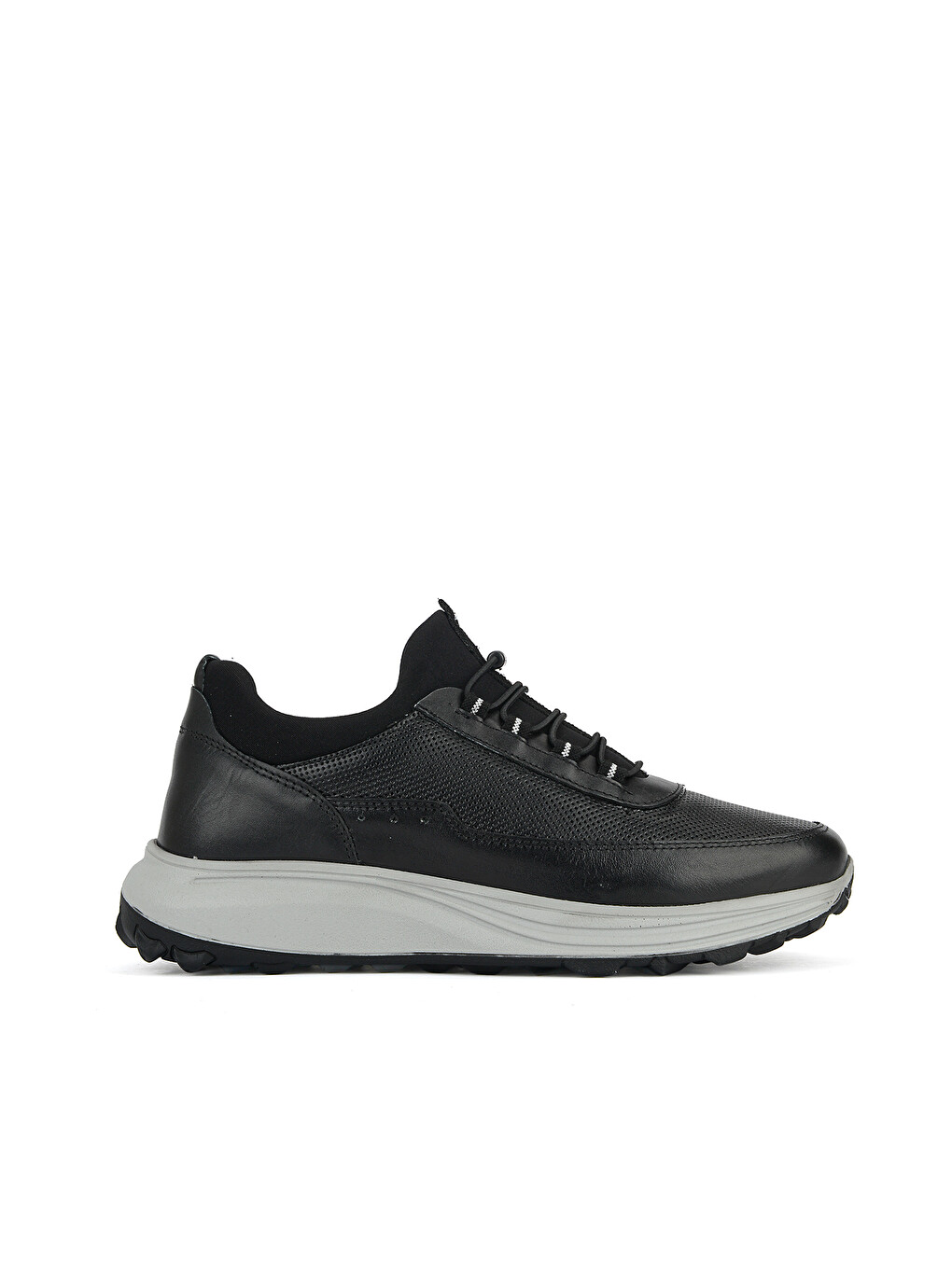 Erkek Hakiki Deri Sneaker 161423Z522 Siyah