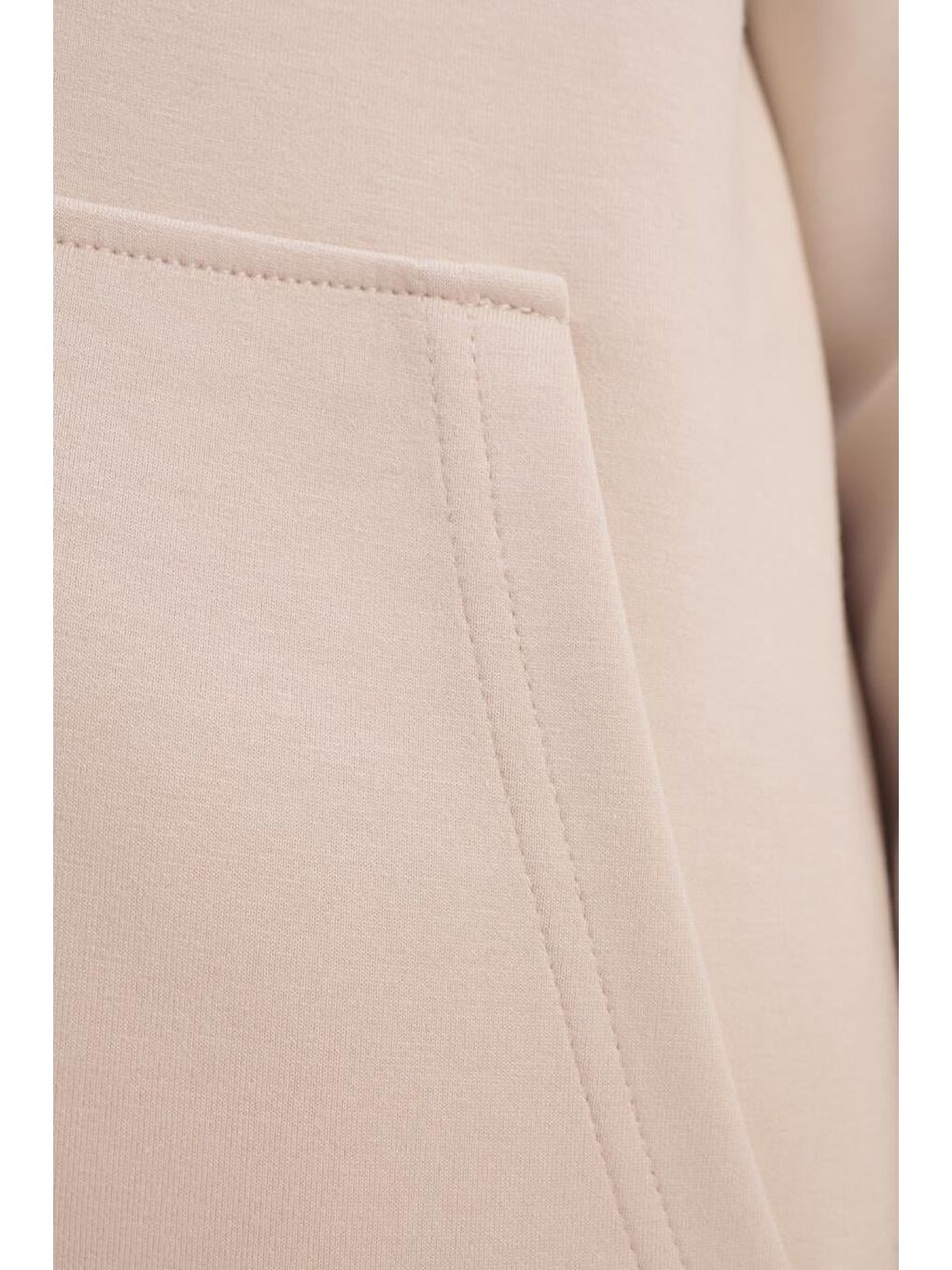 Açık Bej-Kanguru Cepli Hırkalı Eşofman Takımı-4