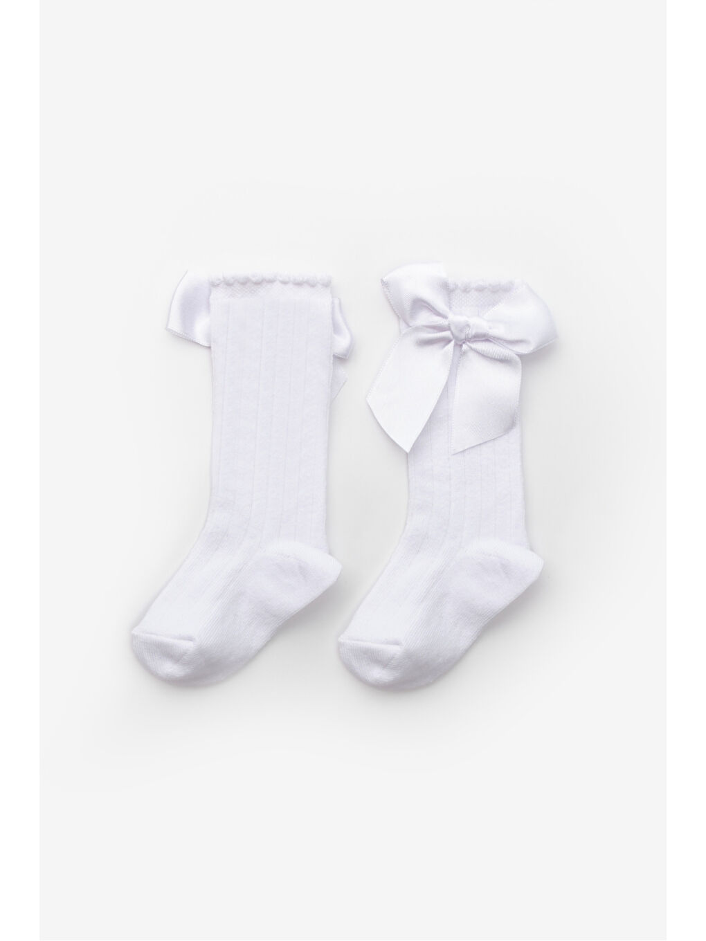 Beyaz Kurdeleli Kız Çocuk Çorap