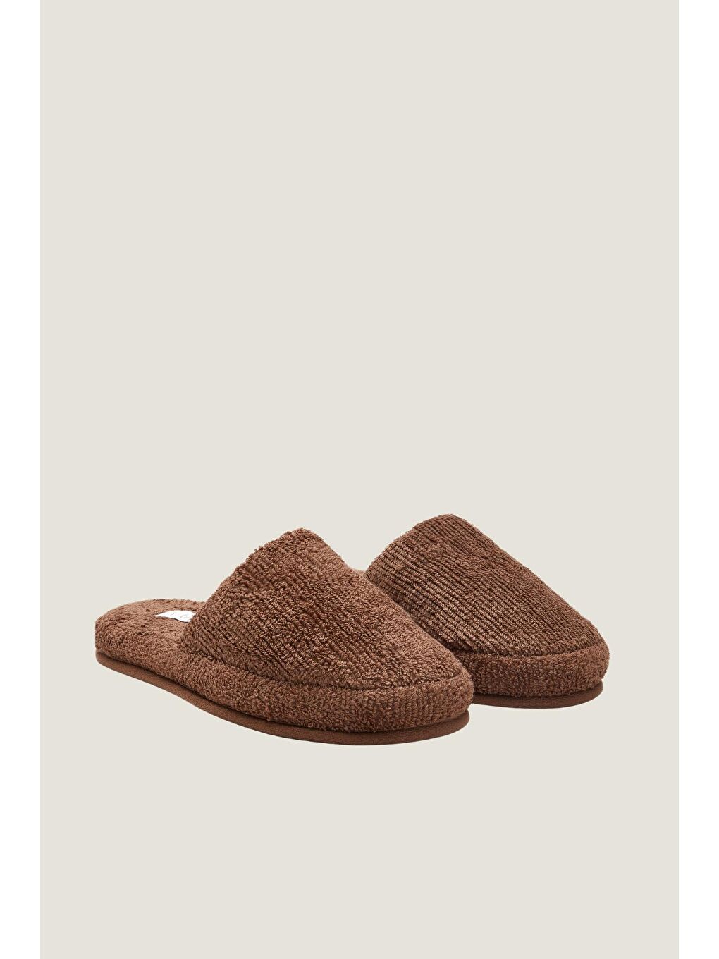 Kahverengi Solena %100 Pamuk Havlu Unisex Terlik Mocha-1