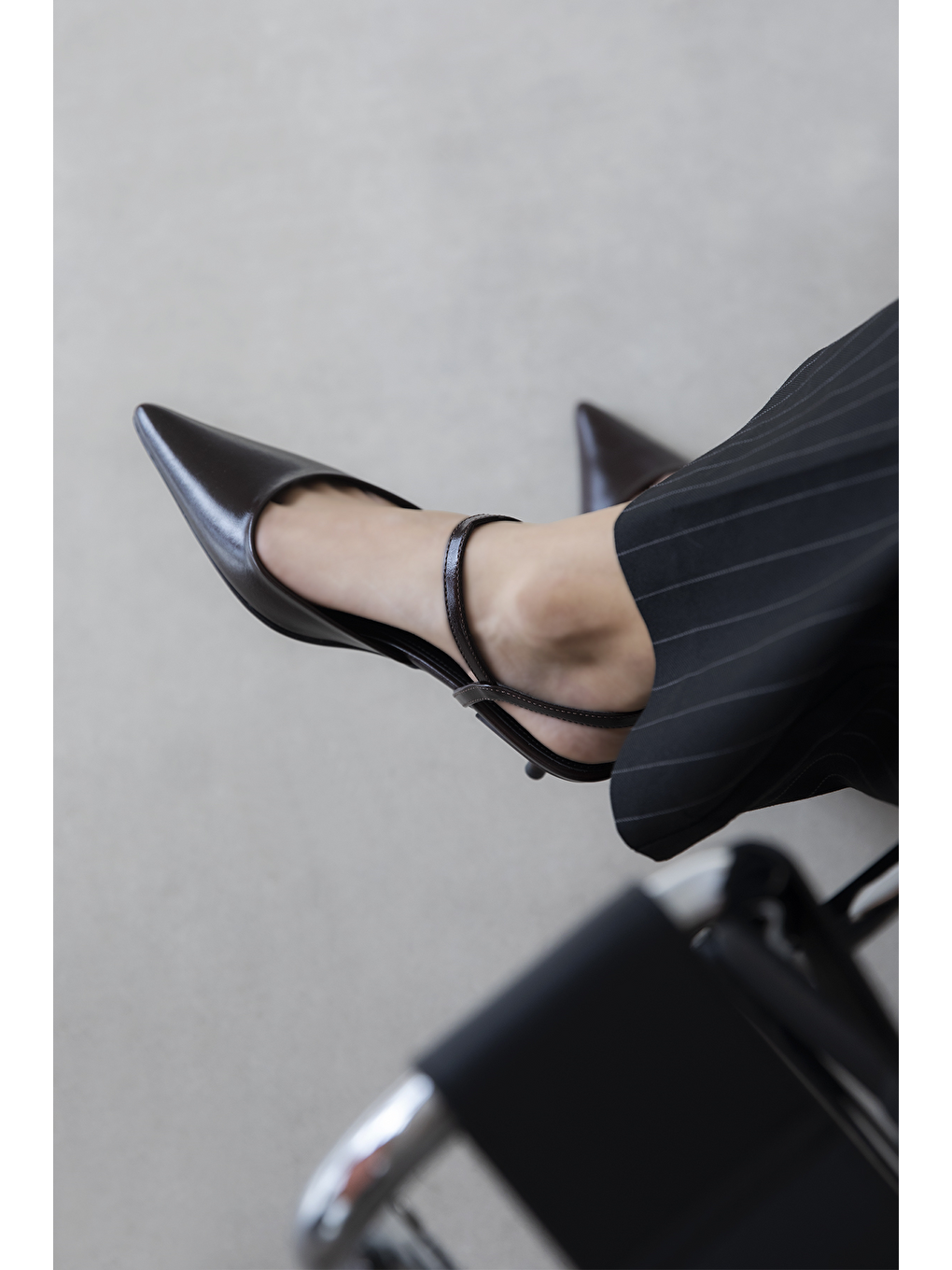 Kahverengi Melvin  Kadın Topuklu Kırışık Deri Ayakkabı Kahve-2