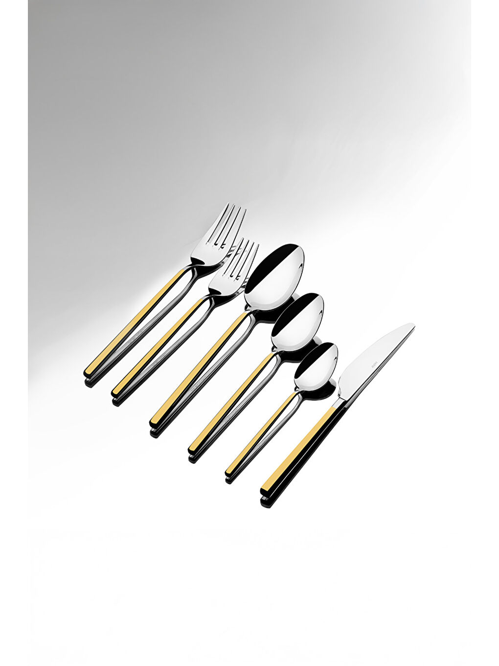 Sarı Gloria Altın Sade 12 Kişilik 72 Parça Çatal Kaşık Bıçak Takımı-1