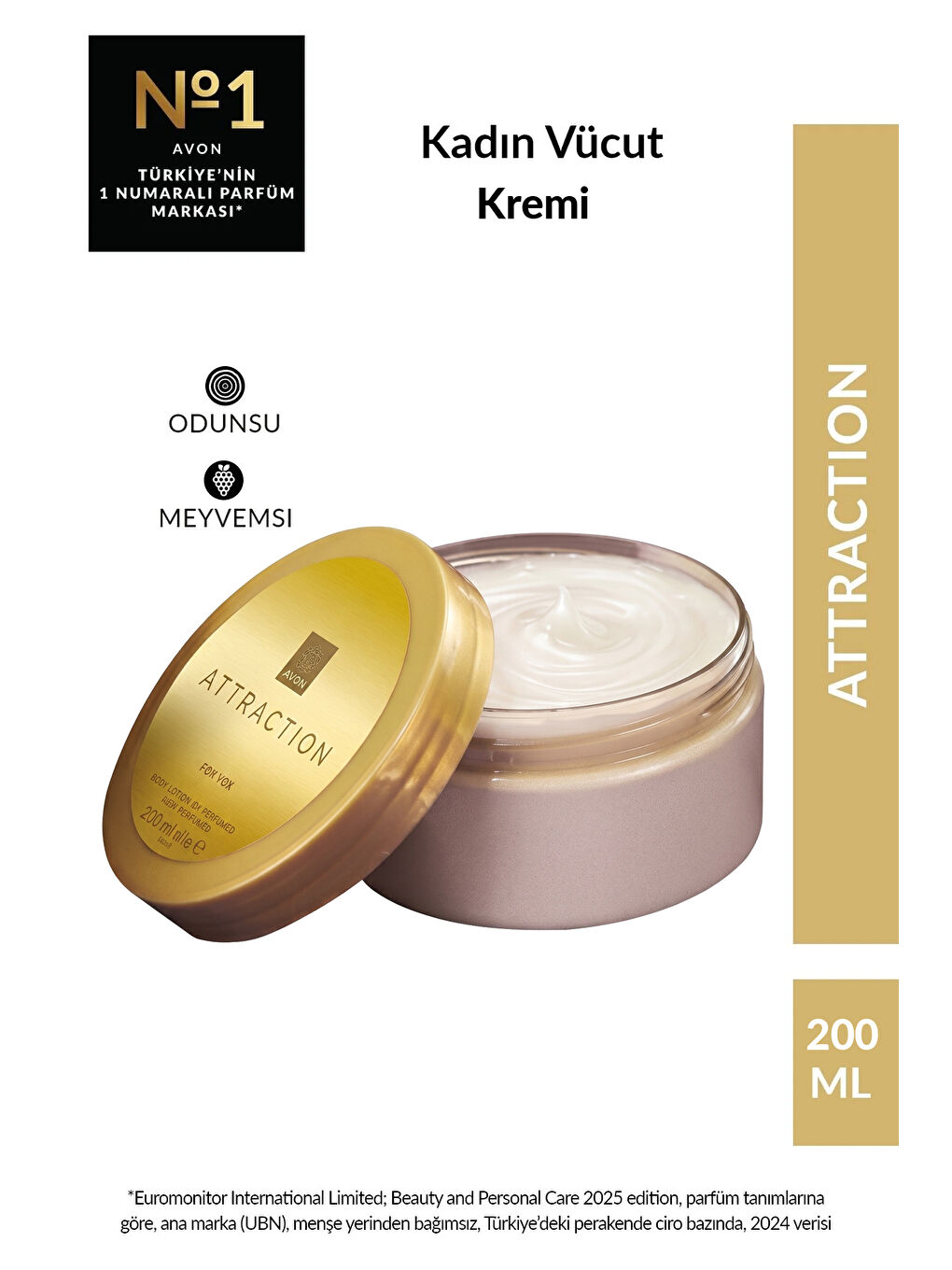 Attraction Nemlendirici Vücut Kremi 200 Ml.-1