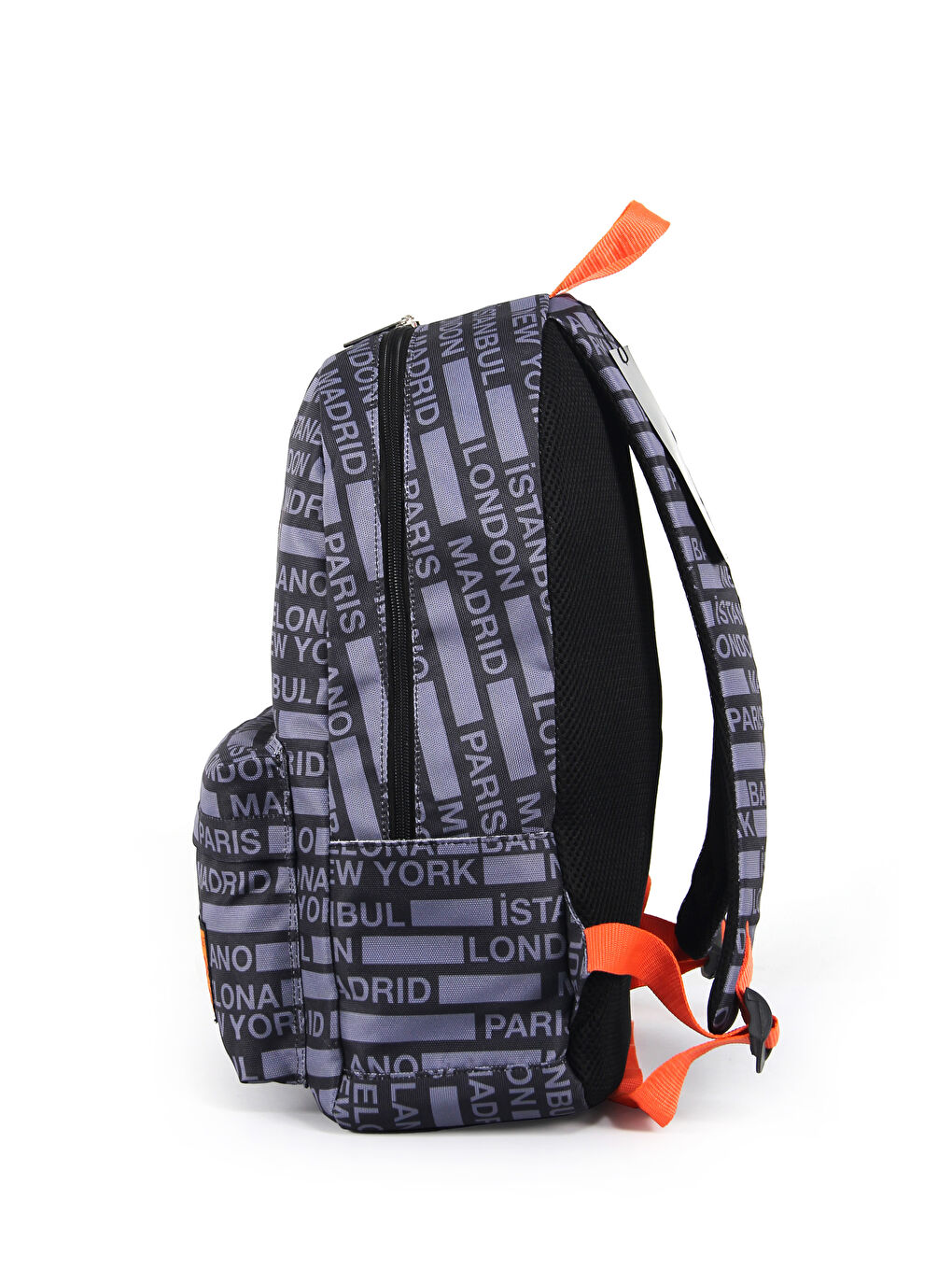 Siyah Cities Ön Bölmeli Unisex Sırt Çantası-2