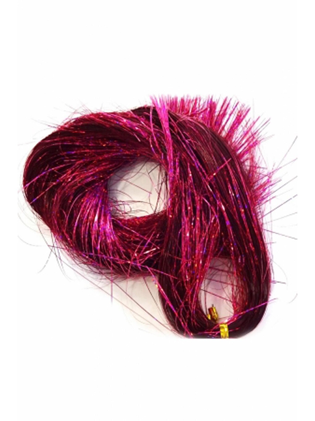 Simli Saç Işıltısı Hair Tinsel Simli Saç İpleri Fuşya Tel Tel- Tokasız-1