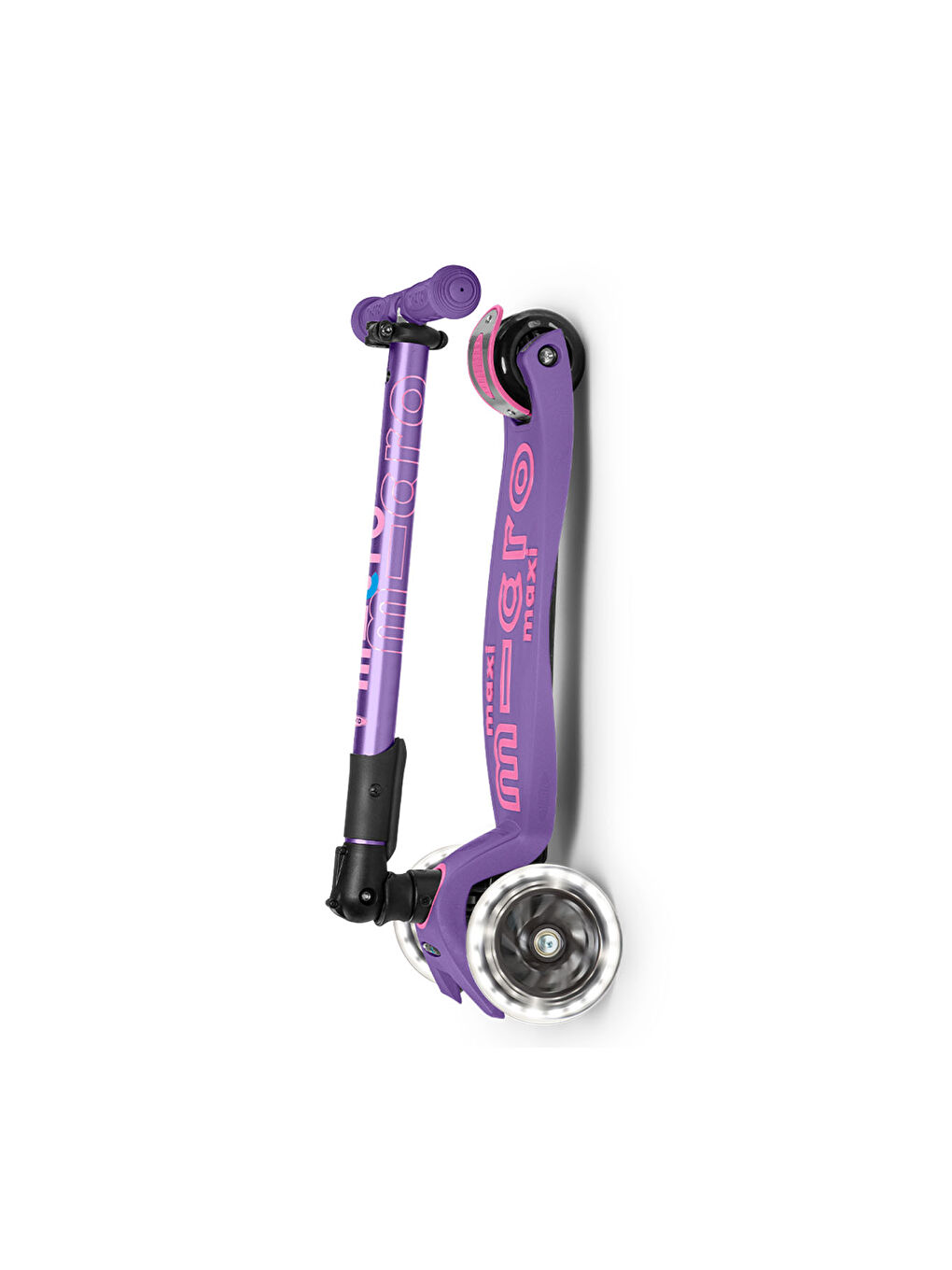 Micro Mor Maxi Deluxe LED Foldable 3 Tekerlekli Scooter Purple - 1