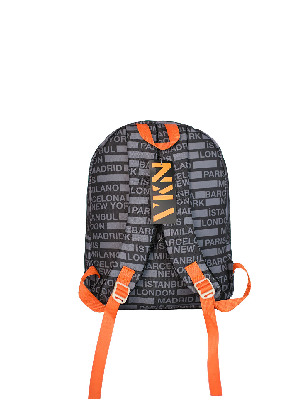 Siyah Cities II Ön Cepli Unisex Sırt Çantası-3