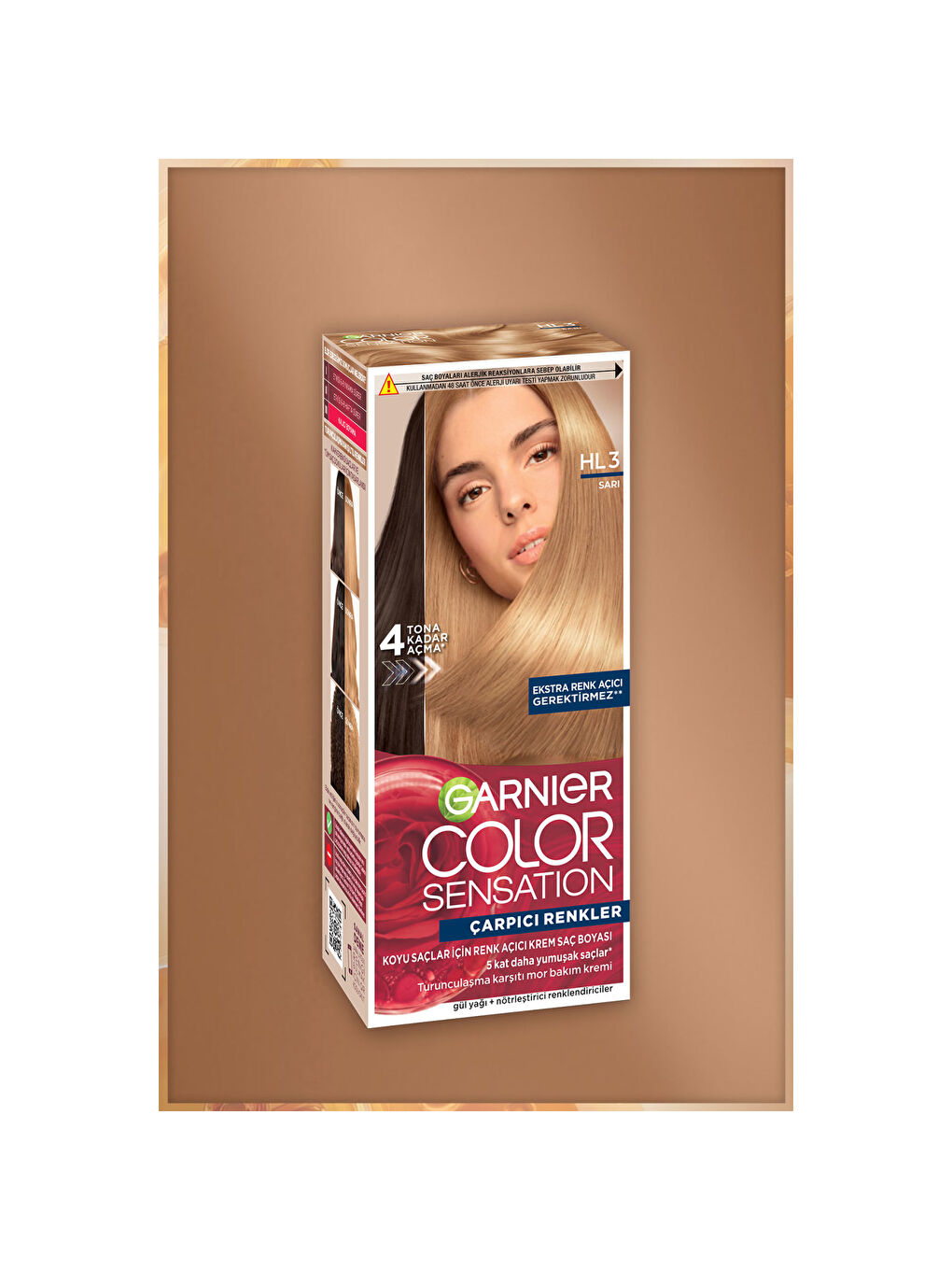 Çarpıcı Renkler HL3 Koyu Saçlar için Sarı Saç Açıcı Krem Saç Boyası-2