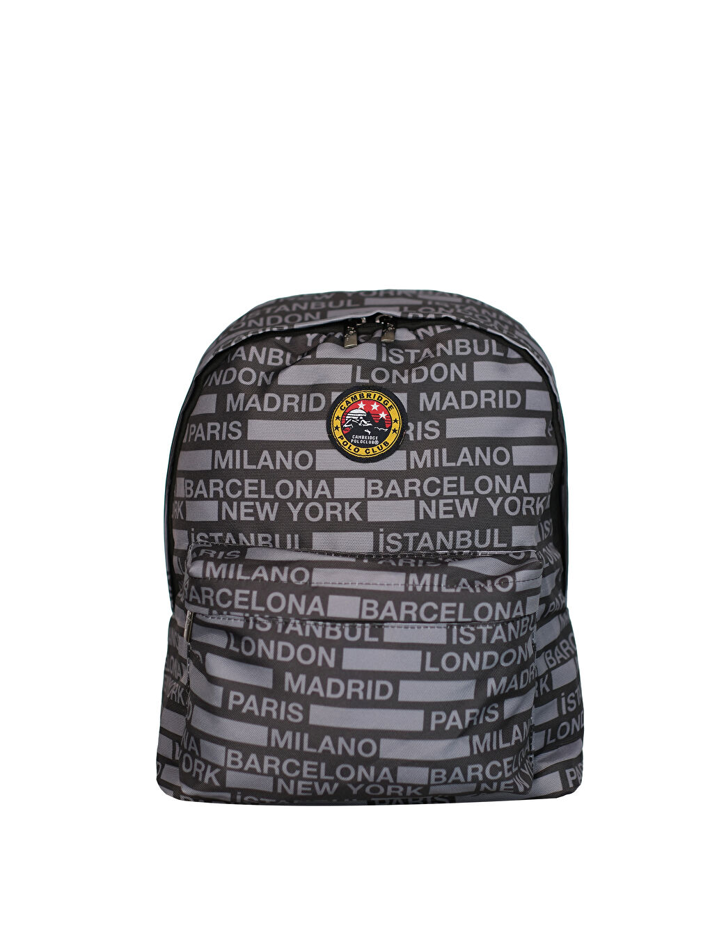 Siyah Cities II Ön Cepli Unisex Sırt Çantası-5