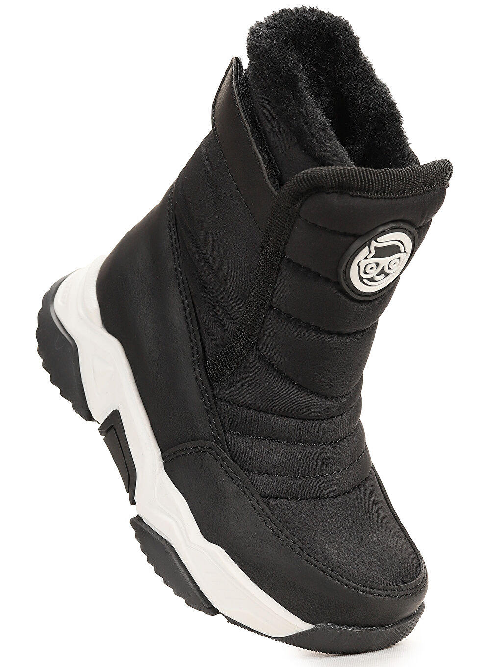 Siyah Monny Cırtlı Kız Çocuk Kar Botu