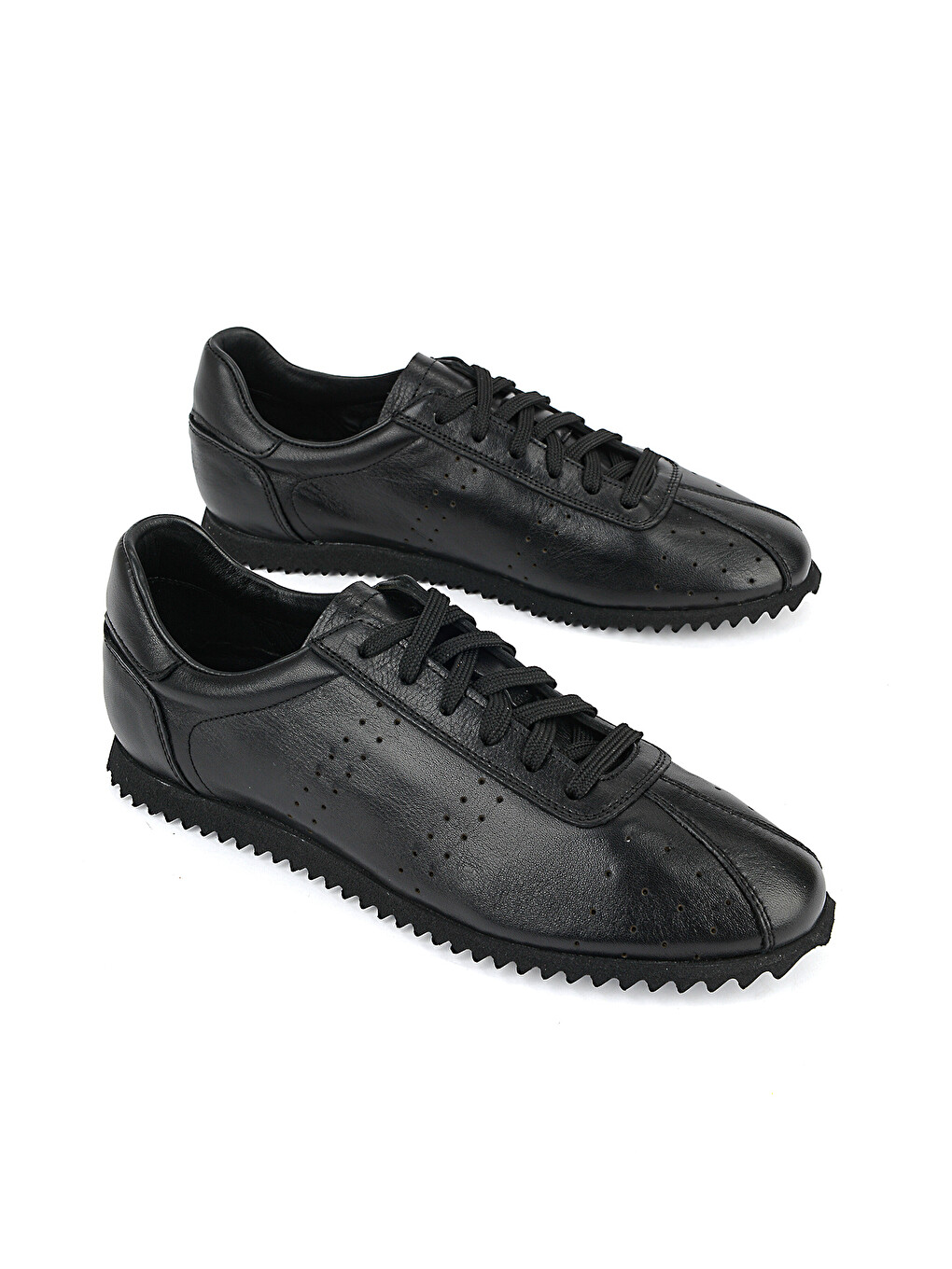 Erkek Hakiki Deri Sneaker 1611026Z900 Siyah-1