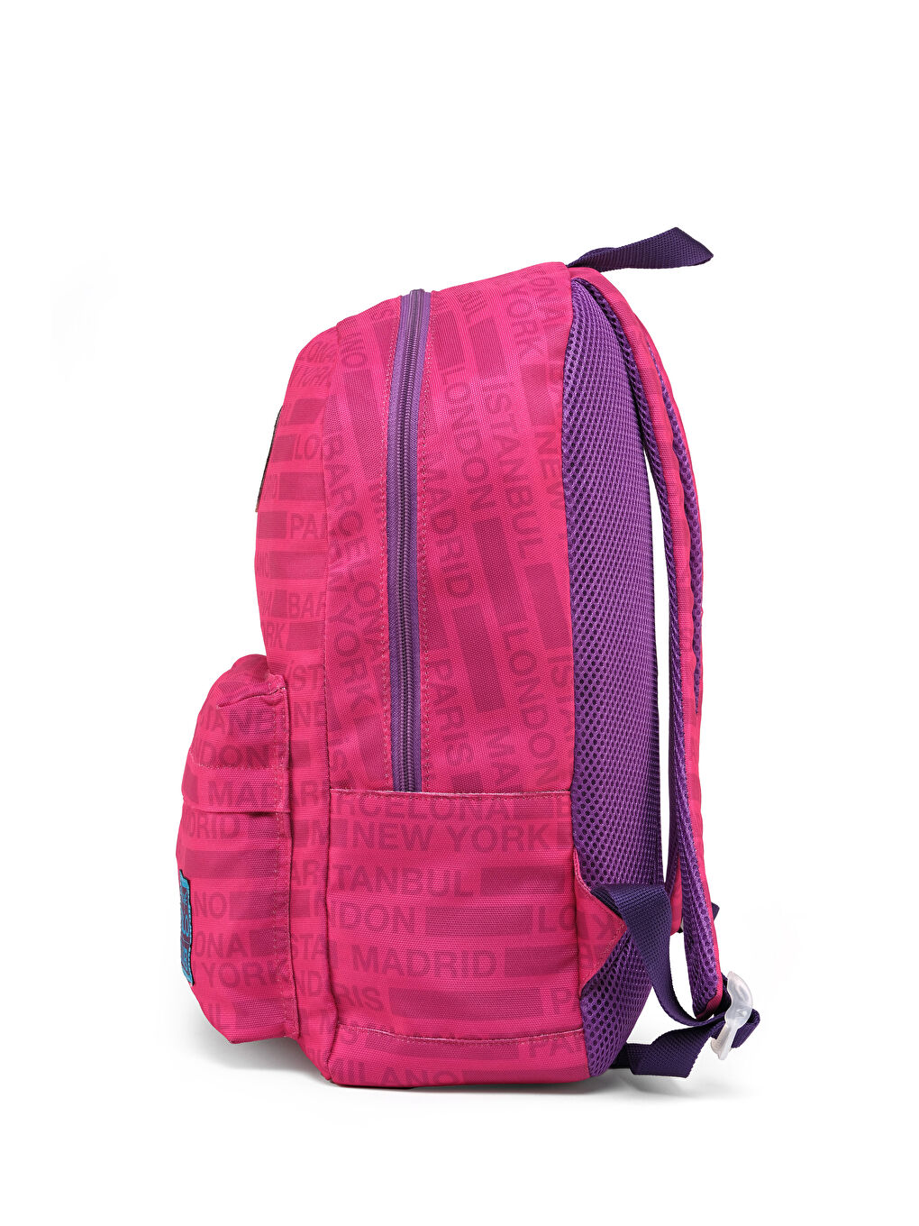 Pembe Cities Ön Bölmeli Unisex Sırt Çantası-3