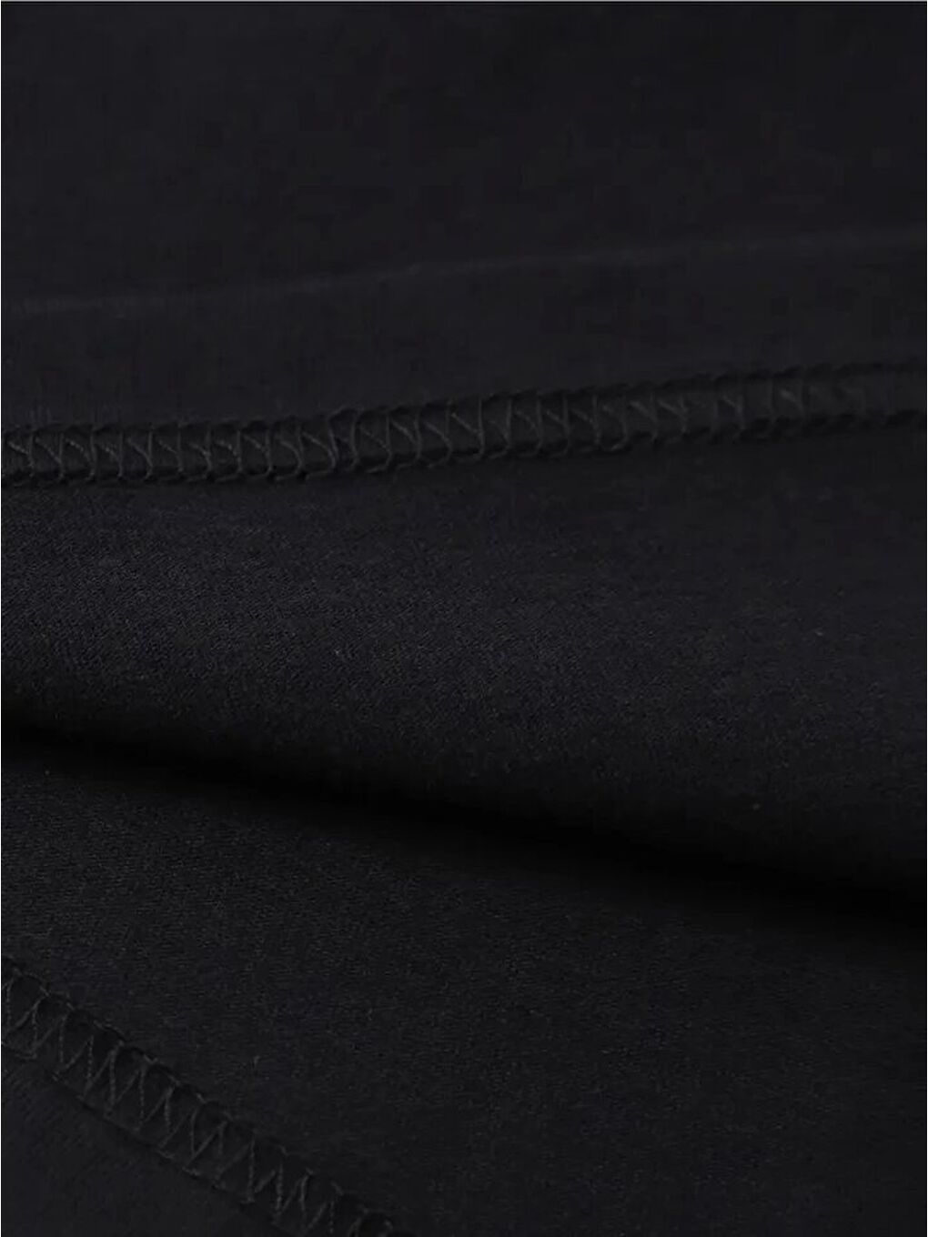 Baskılı Oversize Bisiklet Yaka T-shirt - Siyah-3