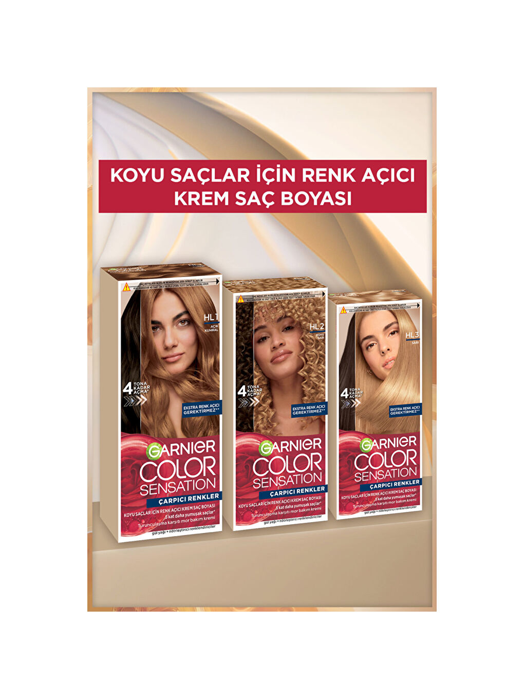 Çarpıcı Renkler HL3 Koyu Saçlar için Sarı Saç Açıcı Krem Saç Boyası-5