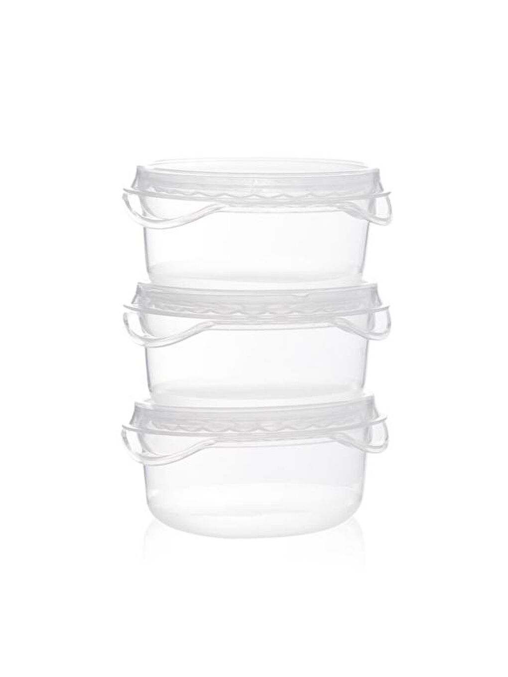 Renksiz 3'lü Sarımsak Limon Saklama Kabı - Şeffaf - 100 ml