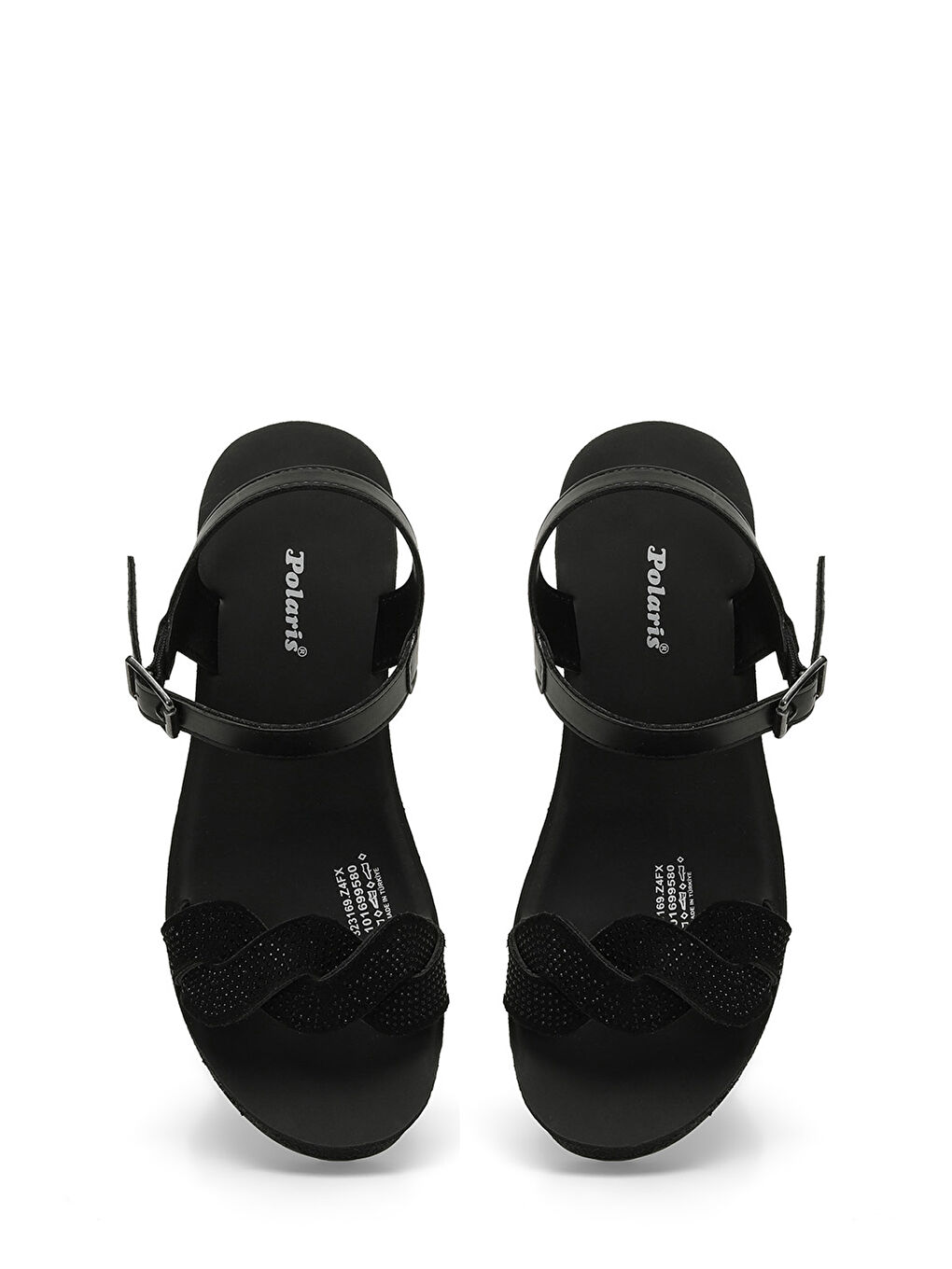 323169.Z 4FX Siyah Kadın Dolgu Topuk Sandalet-3