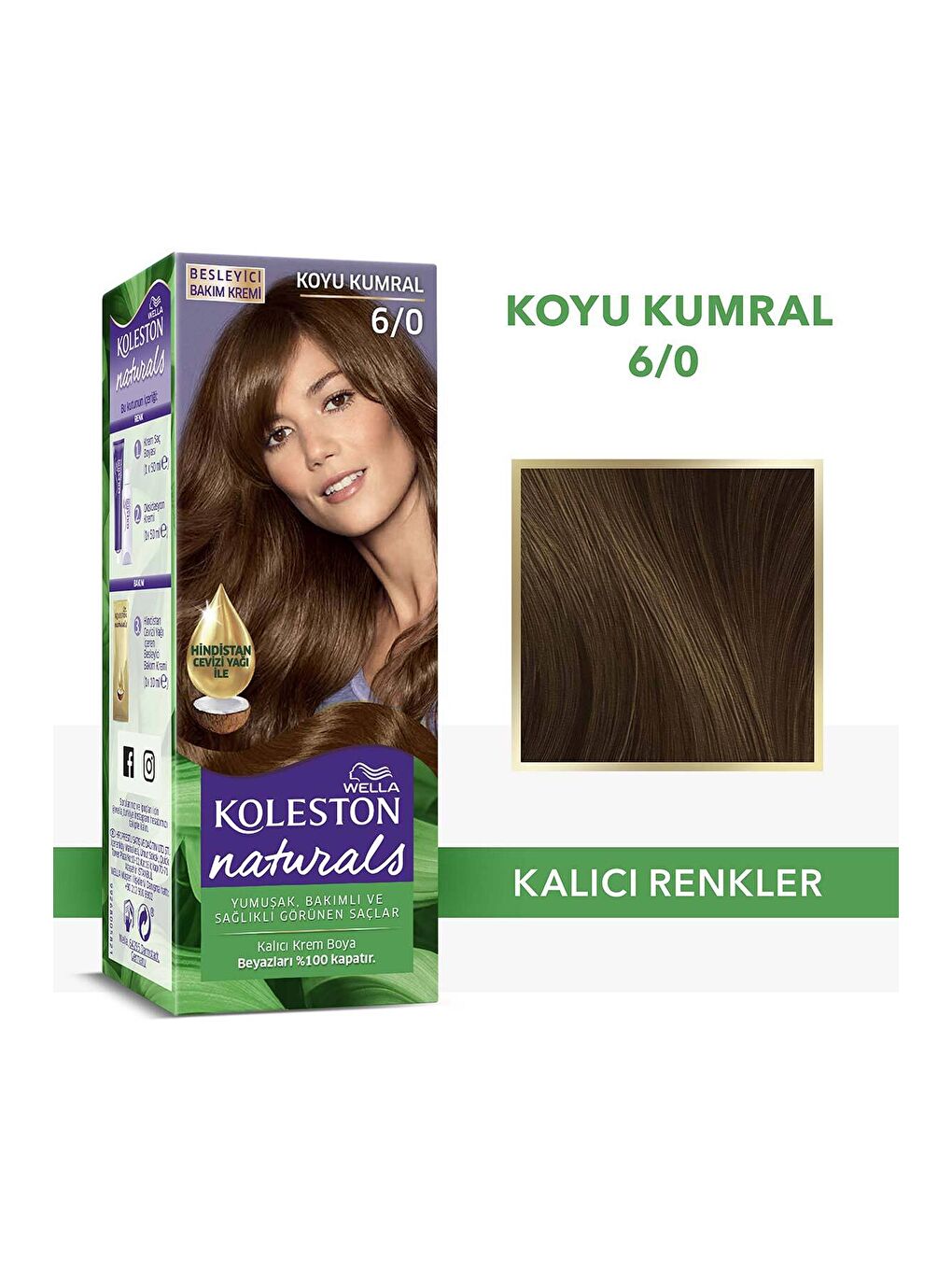 Wella Koleston Naturals Saç Boyası 6/0 Koyu Kumral