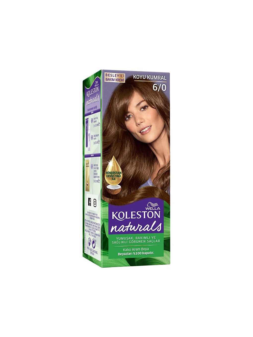 Wella Koleston Naturals Saç Boyası 6/0 Koyu Kumral - 1