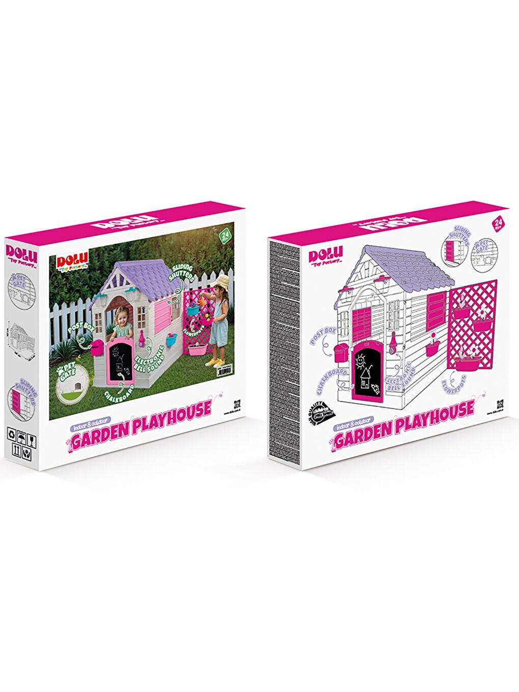 Oyuncak Aksesuarlı Oyun Evi - Pembe Standart-1