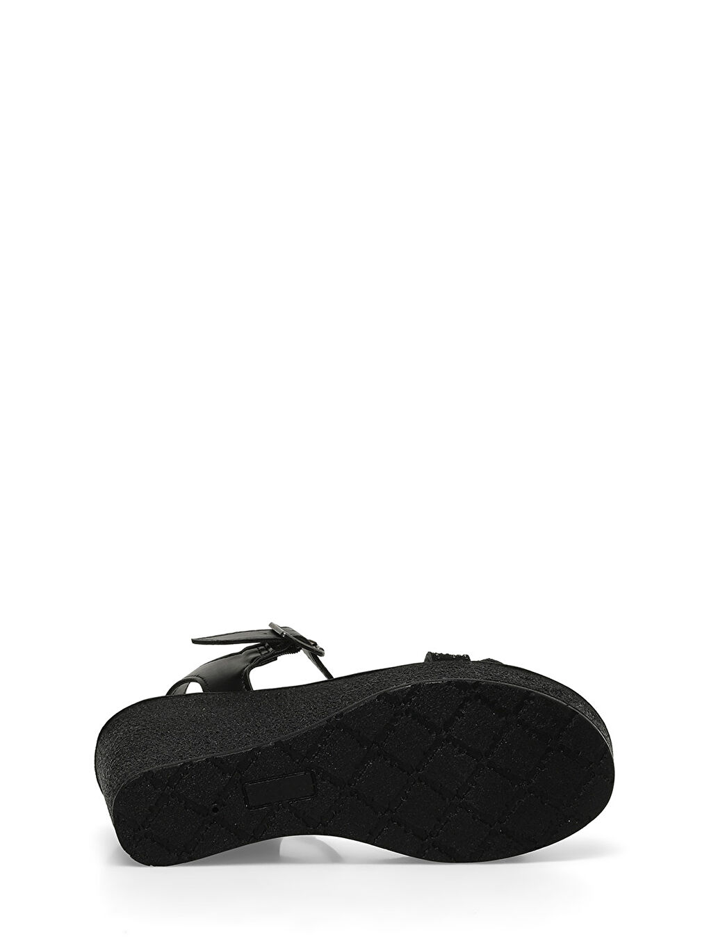 323169.Z 4FX Siyah Kadın Dolgu Topuk Sandalet-5