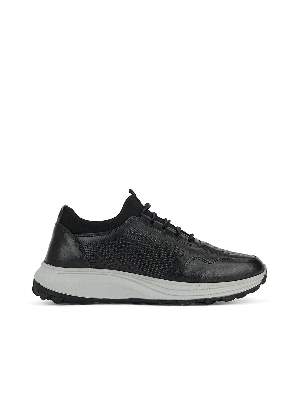 Erkek Hakiki Deri Sneaker 161423Z521 Siyah