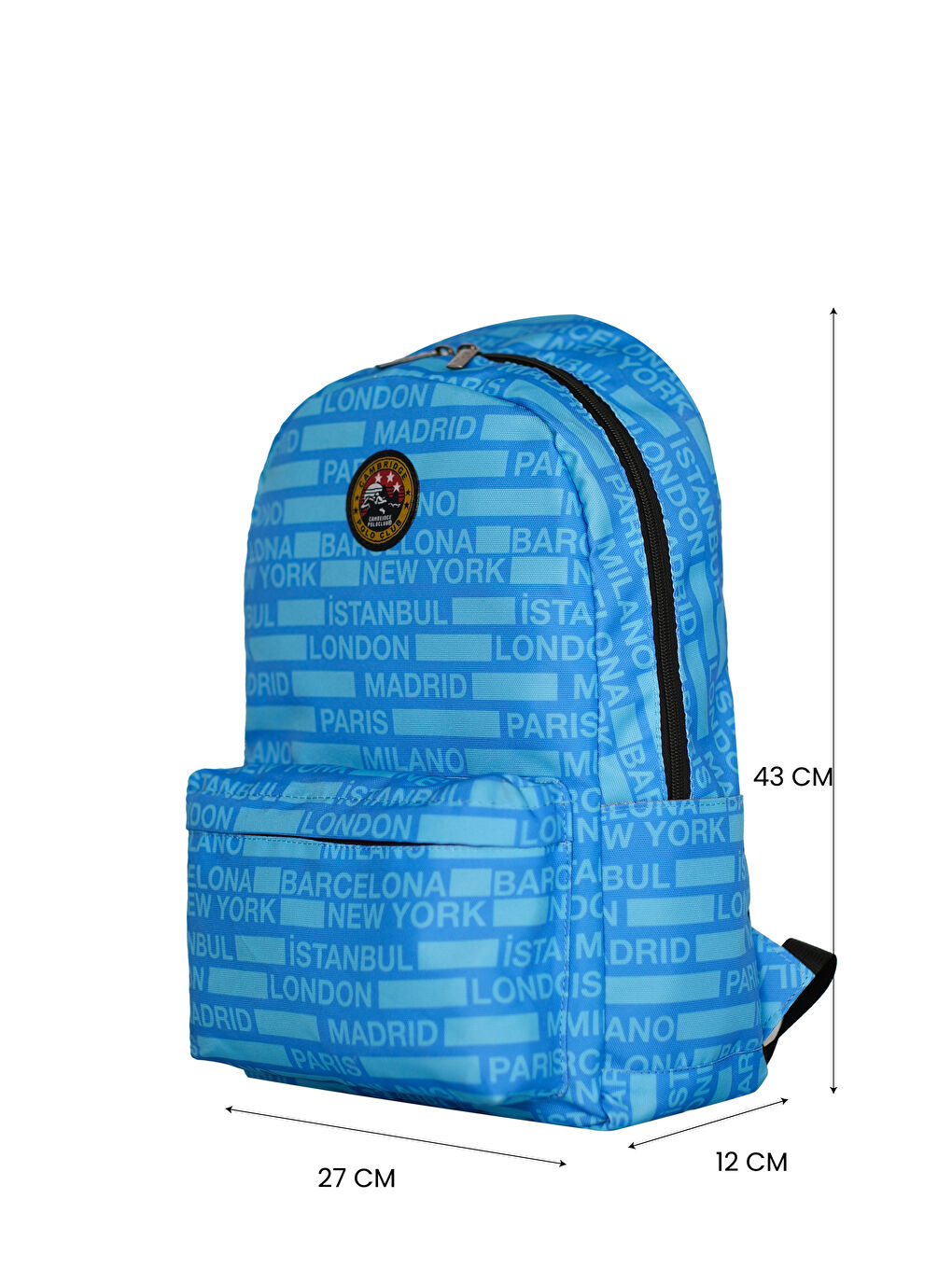 Lacivert Cities Ön Bölmeli Unisex Sırt Çantası-4