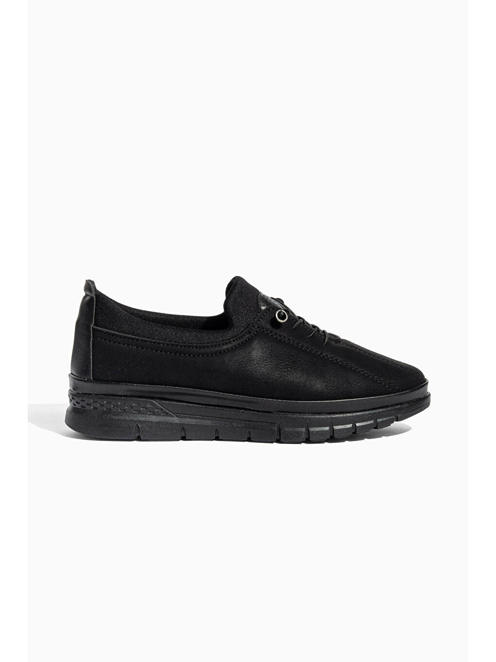 Siyah D01124 Günlük Ortopedik Klasik Kadın Loafer Ayakkabı-3