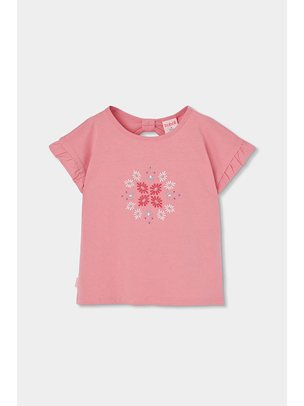 Çiçek Desenli Tshirt 2-6 Yaş Kırmızı