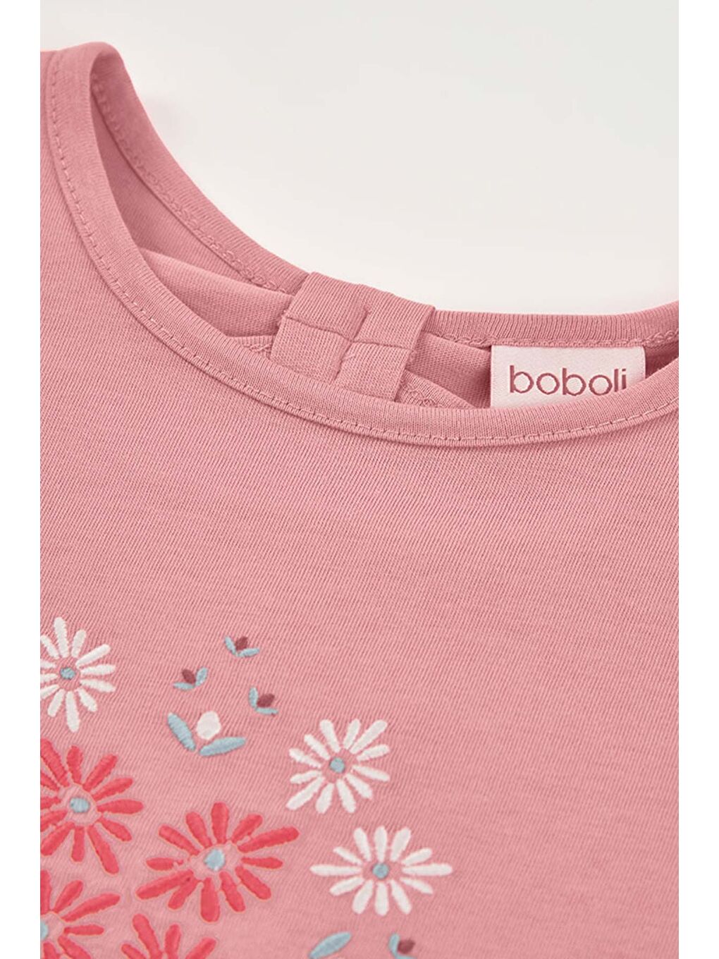 Çiçek Desenli Tshirt 2-6 Yaş Kırmızı-2