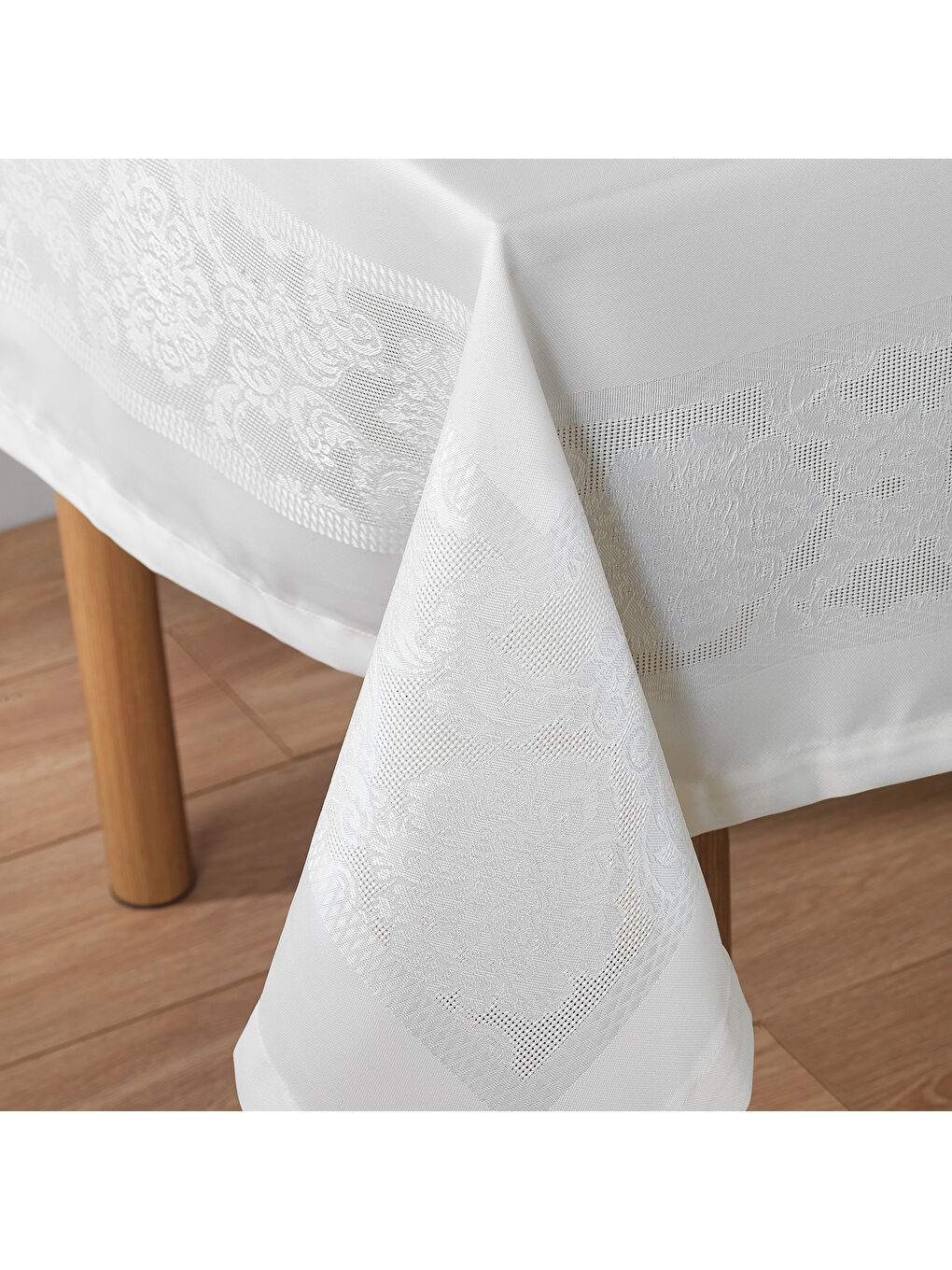 Ekru Home Amar Masa Örtüsü 150x220cm 1 Parça - Krem-1