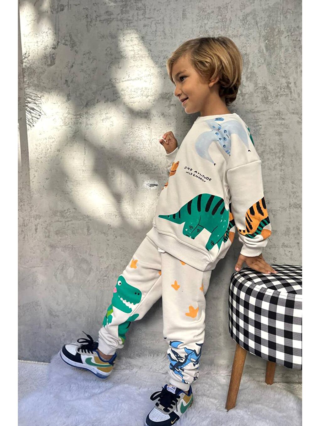 Pembe Erkek Çocuk Baskılı Alt Üst Takım-2