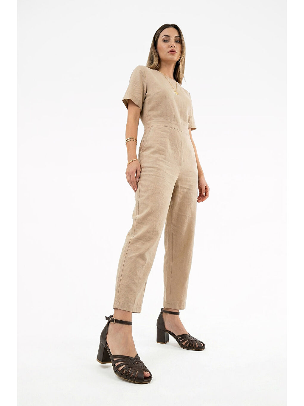 Kahverengi Kadın KAHVERENGİ Kalın Topuklu Hakiki Deri Ayakkabı-2