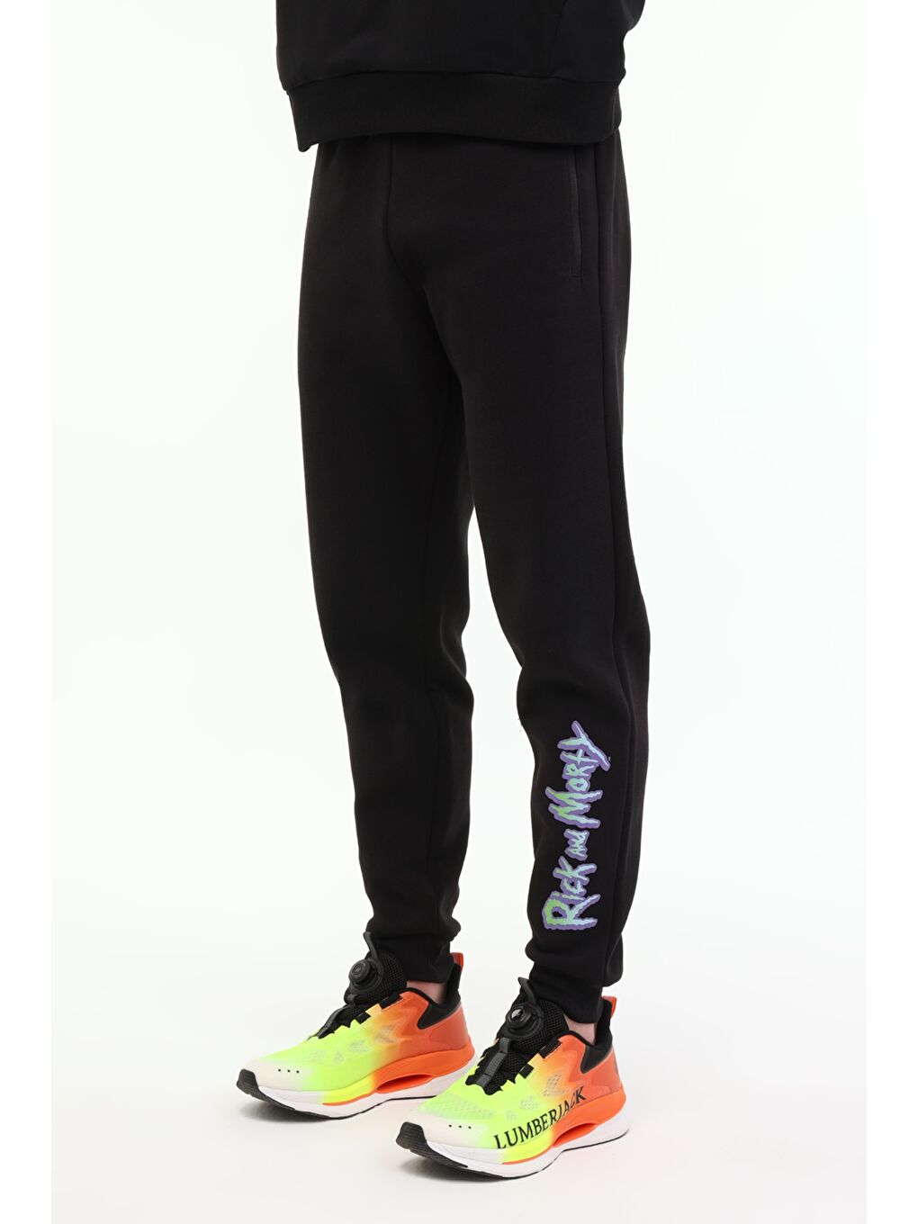 ML RICKMORTY 22PK-280 4PR Siyah Erkek Jogger Eşofman Altı