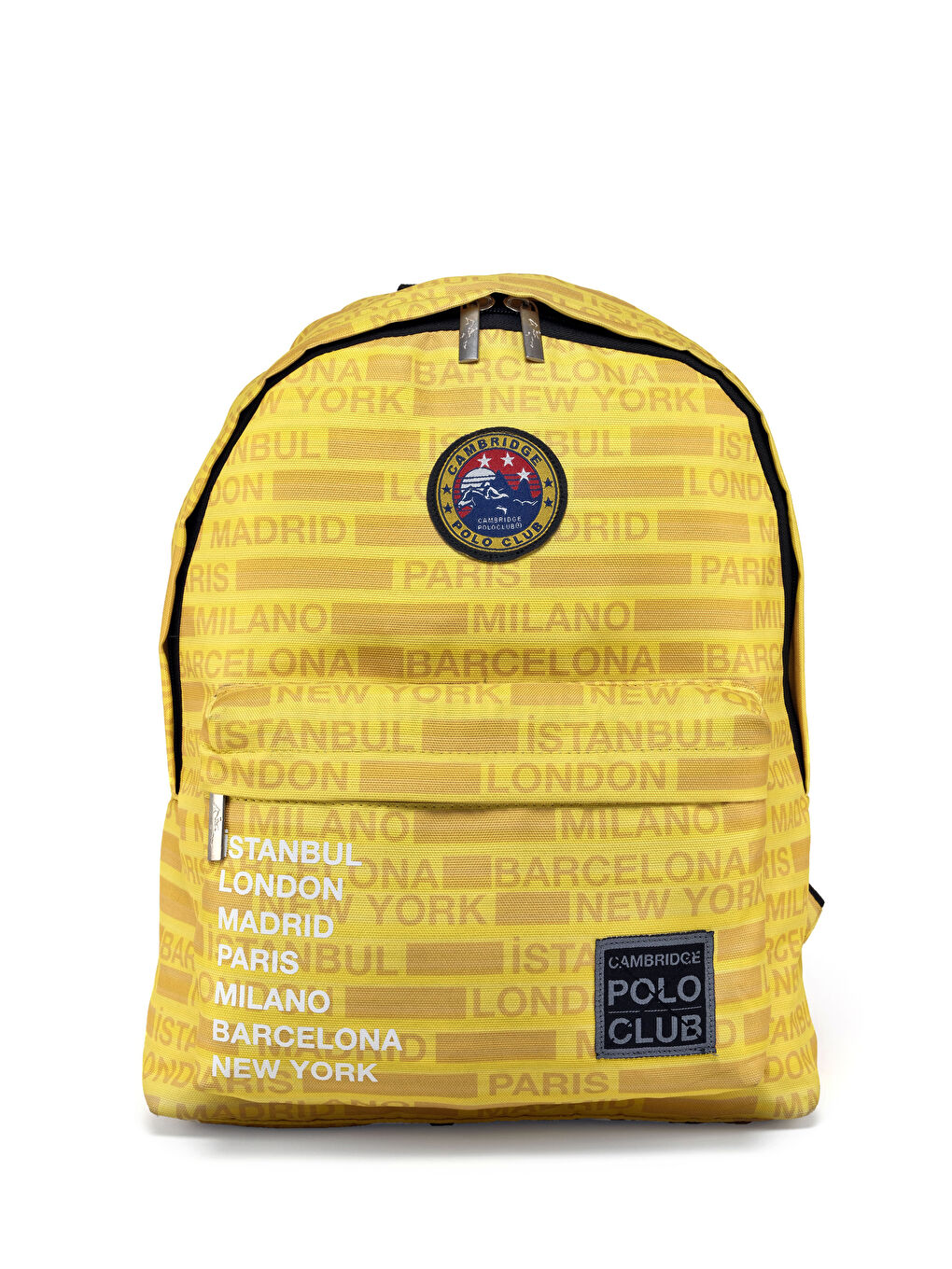 Sarı Cities II Ön Cepli Unisex Sırt Çantası-5