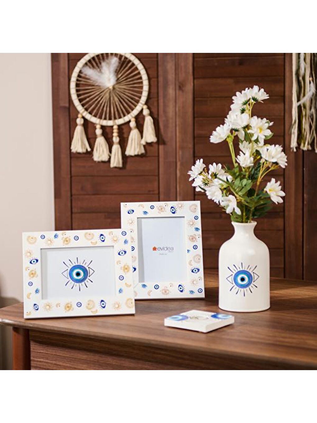 Karışık Deco Totemic Tealight Mum Ve Mumluk - Renkli - 10x10 cm