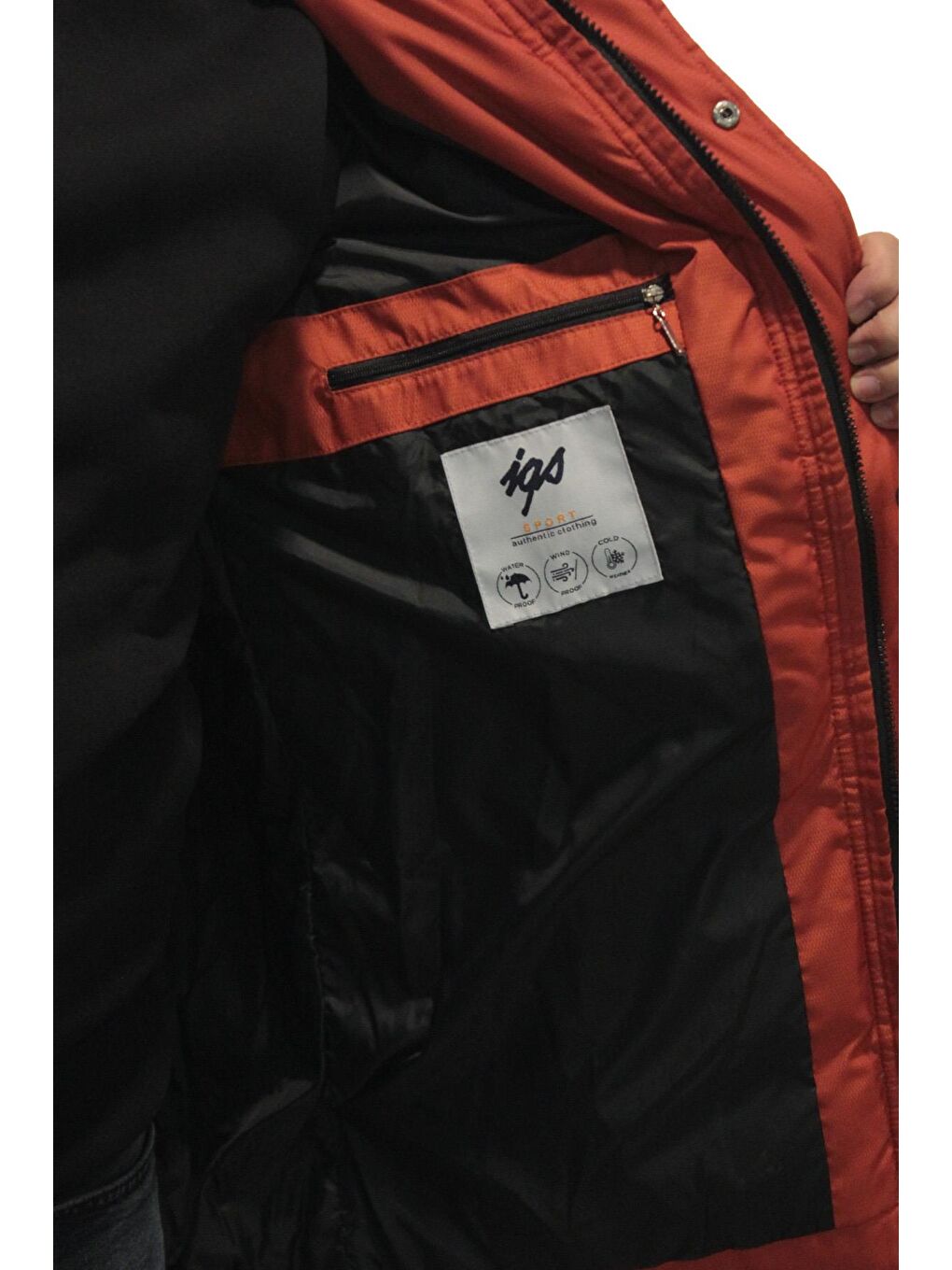 Turuncu Erkek Kiremit Şişme Mont-2