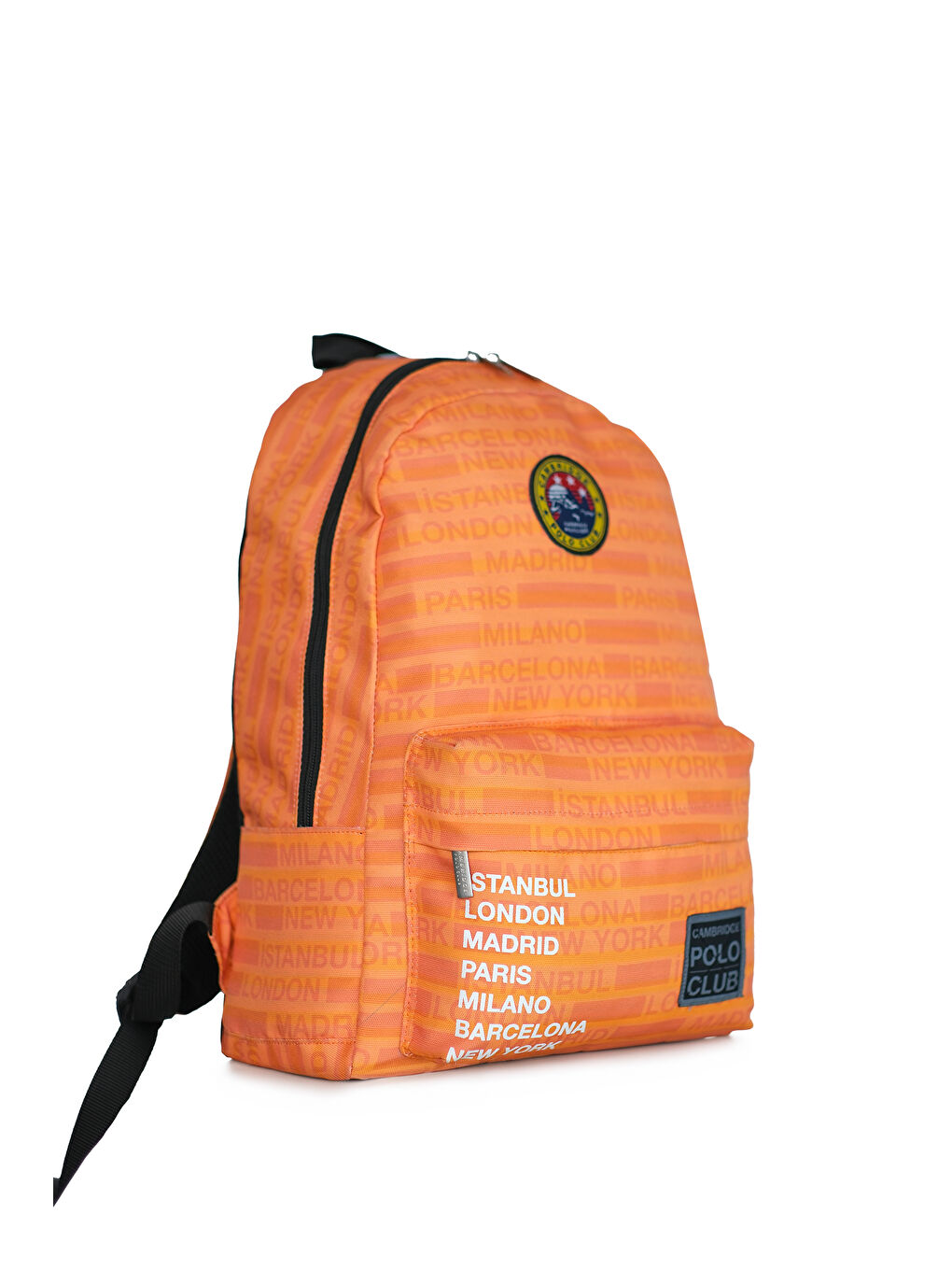 Turuncu Cities Ön Bölmeli Unisex Sırt Çantası-1