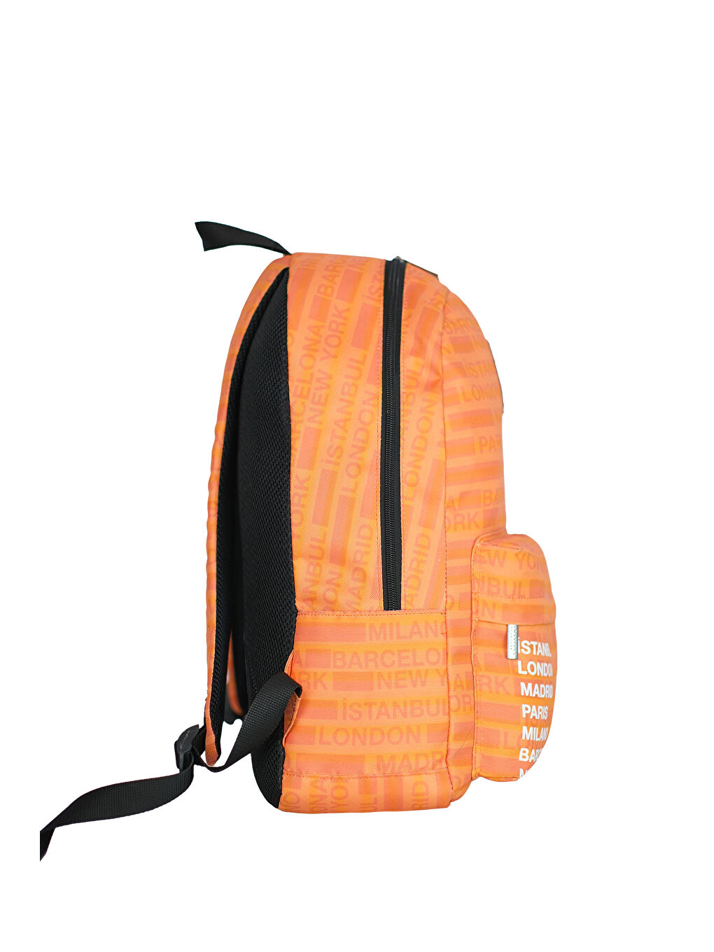 Turuncu Cities Ön Bölmeli Unisex Sırt Çantası-2
