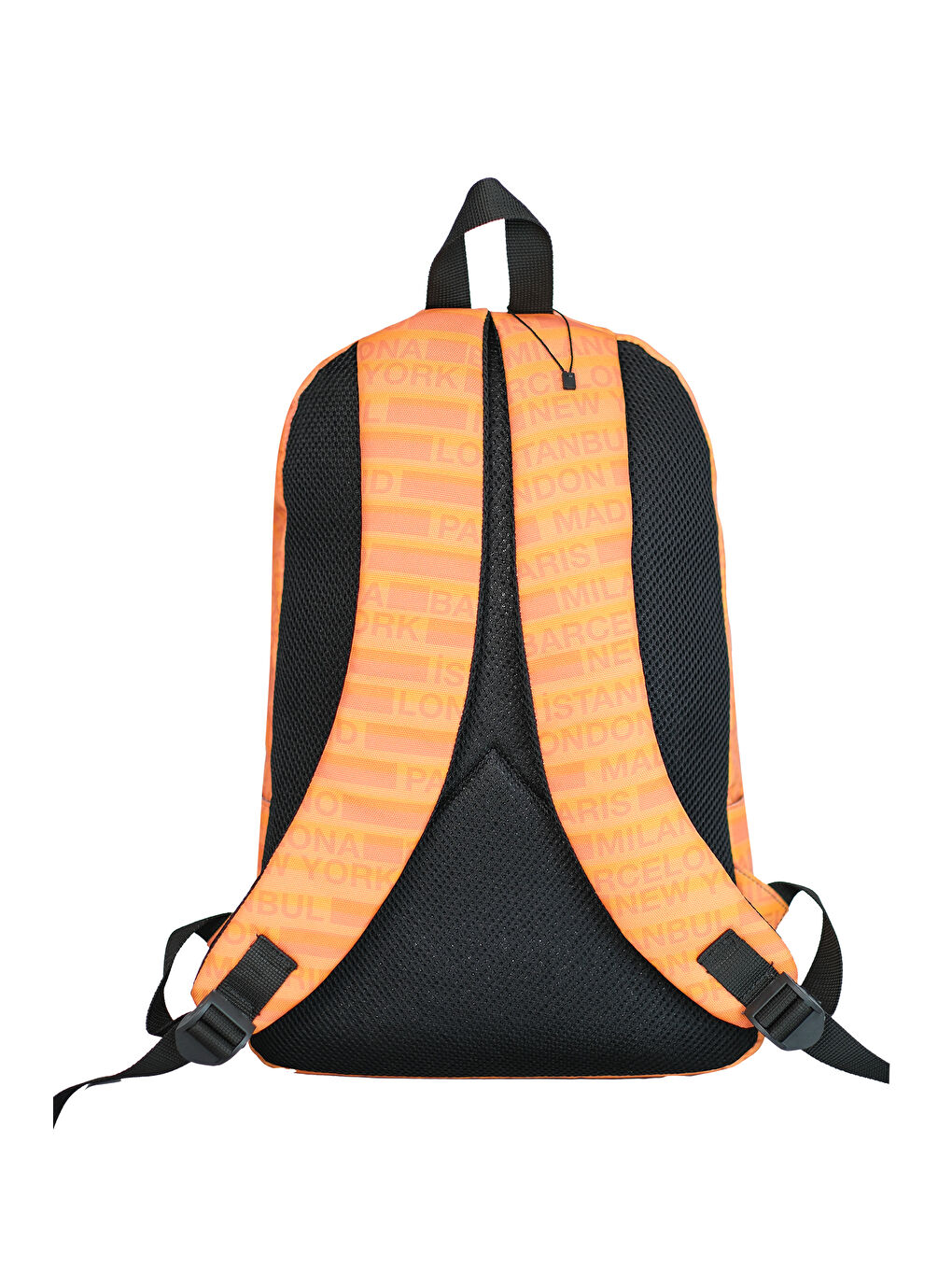 Turuncu Cities Ön Bölmeli Unisex Sırt Çantası-3