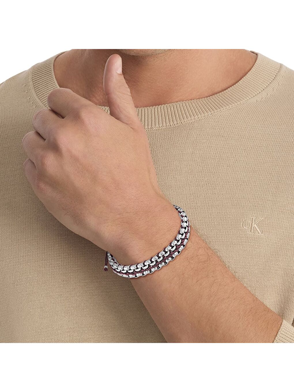 Gri CKJ35100041 Erkek Bileklik-2