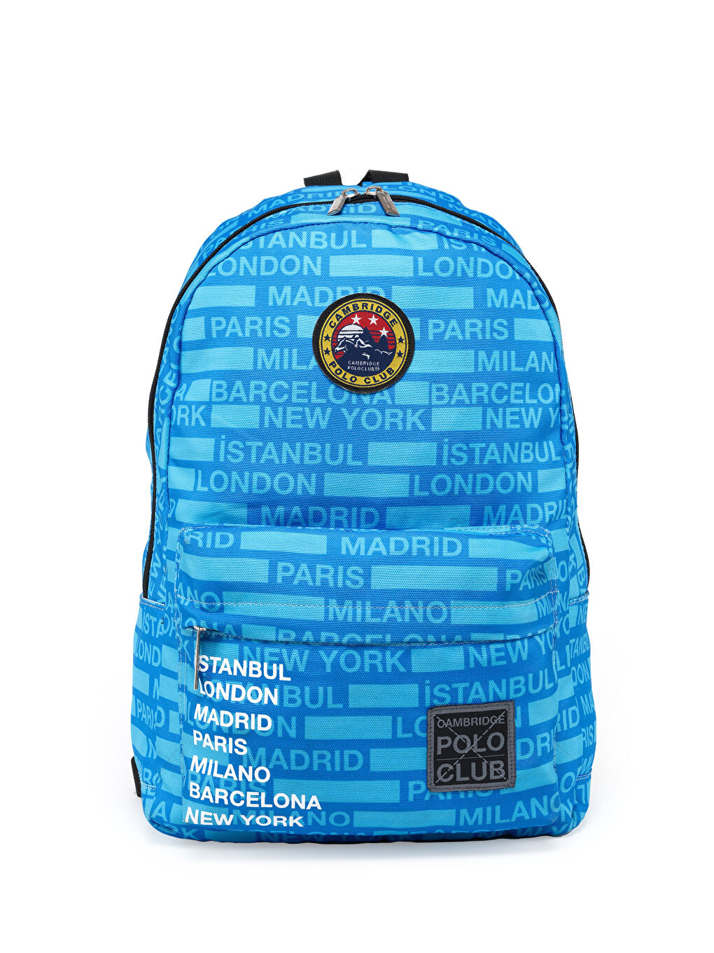 Turkuaz Cities Ön Bölmeli Unisex Sırt Çantası