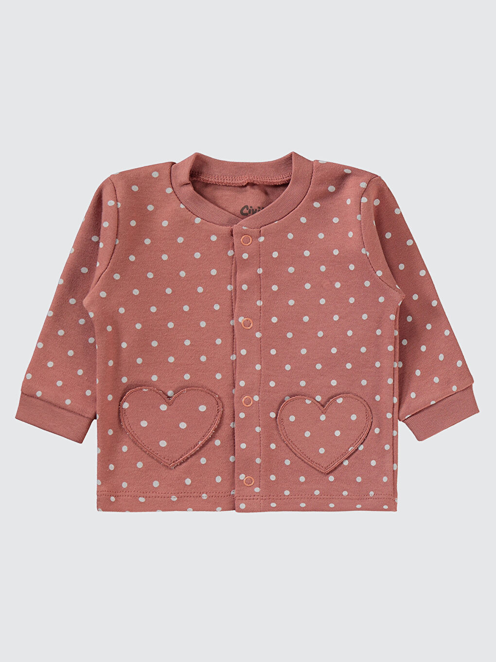 Kahverengi Baby Kız Bebek Pijama Takımı 1-6 Ay Kiremit-2