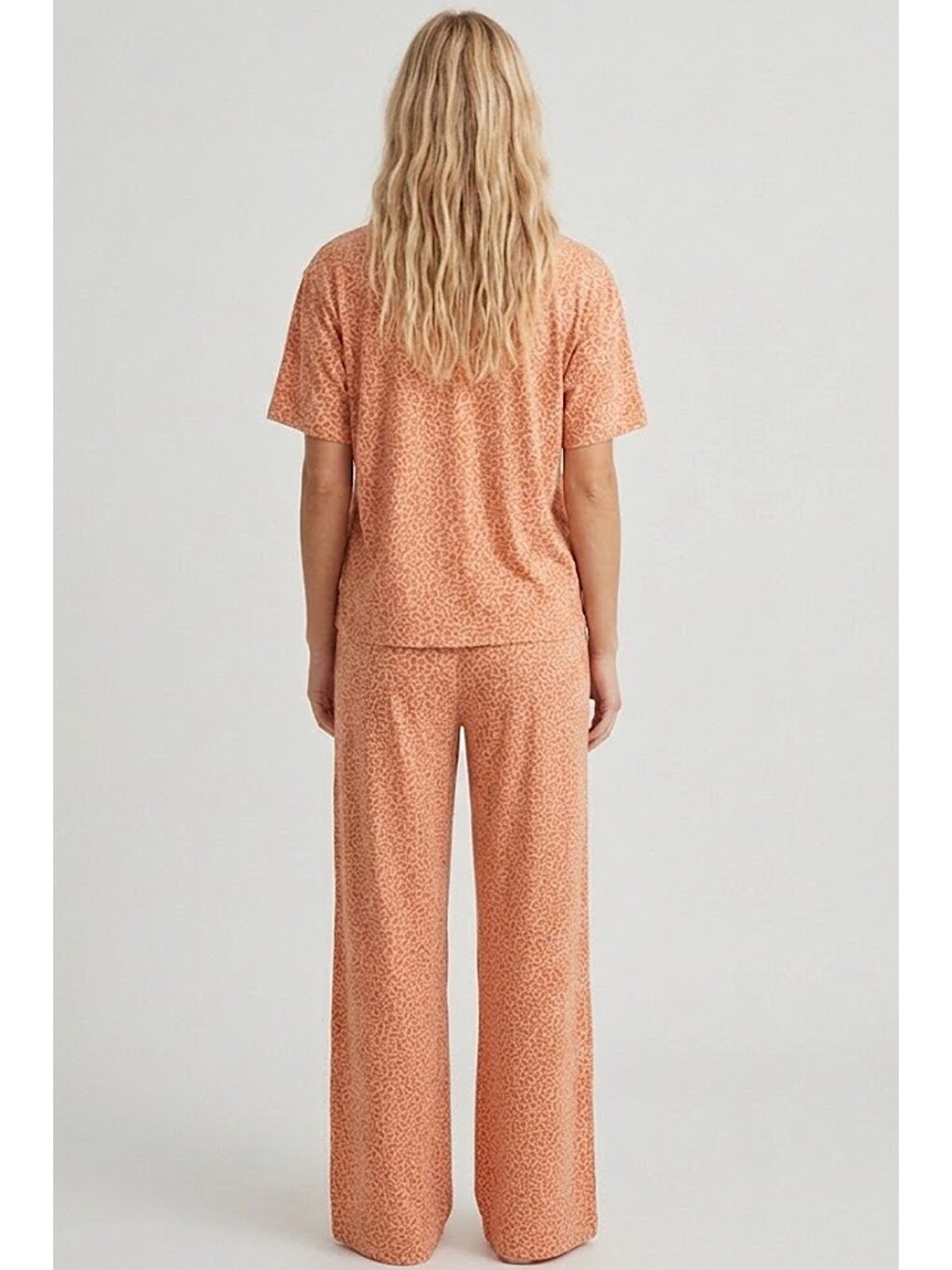 Karışık Düğmeli Örme Pijama Takım 8015-2