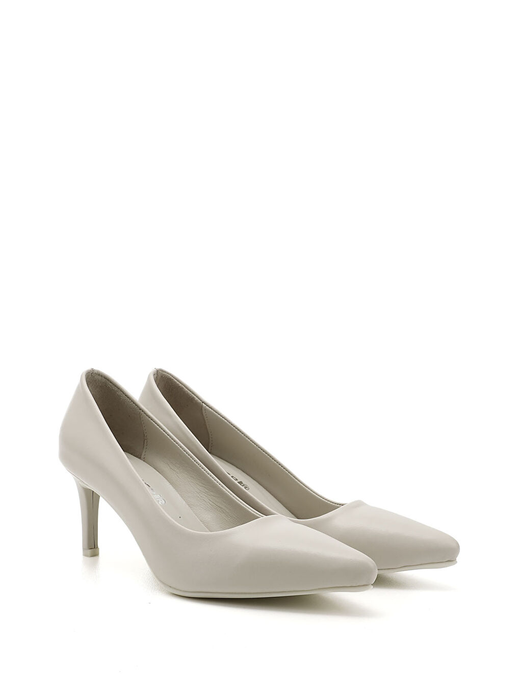 Bej Kadın BEJ-CAMEL Sivri Burun İnce Topuklu Hakiki Deri Stiletto-1